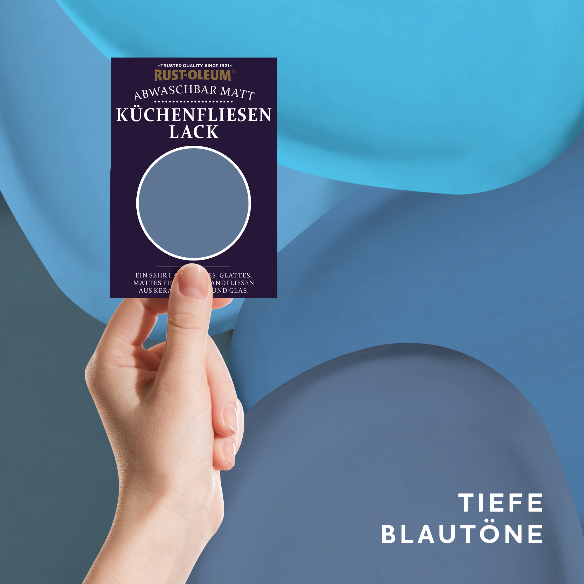 Küchenfliesen Testerbox - Tiefe Blautöne