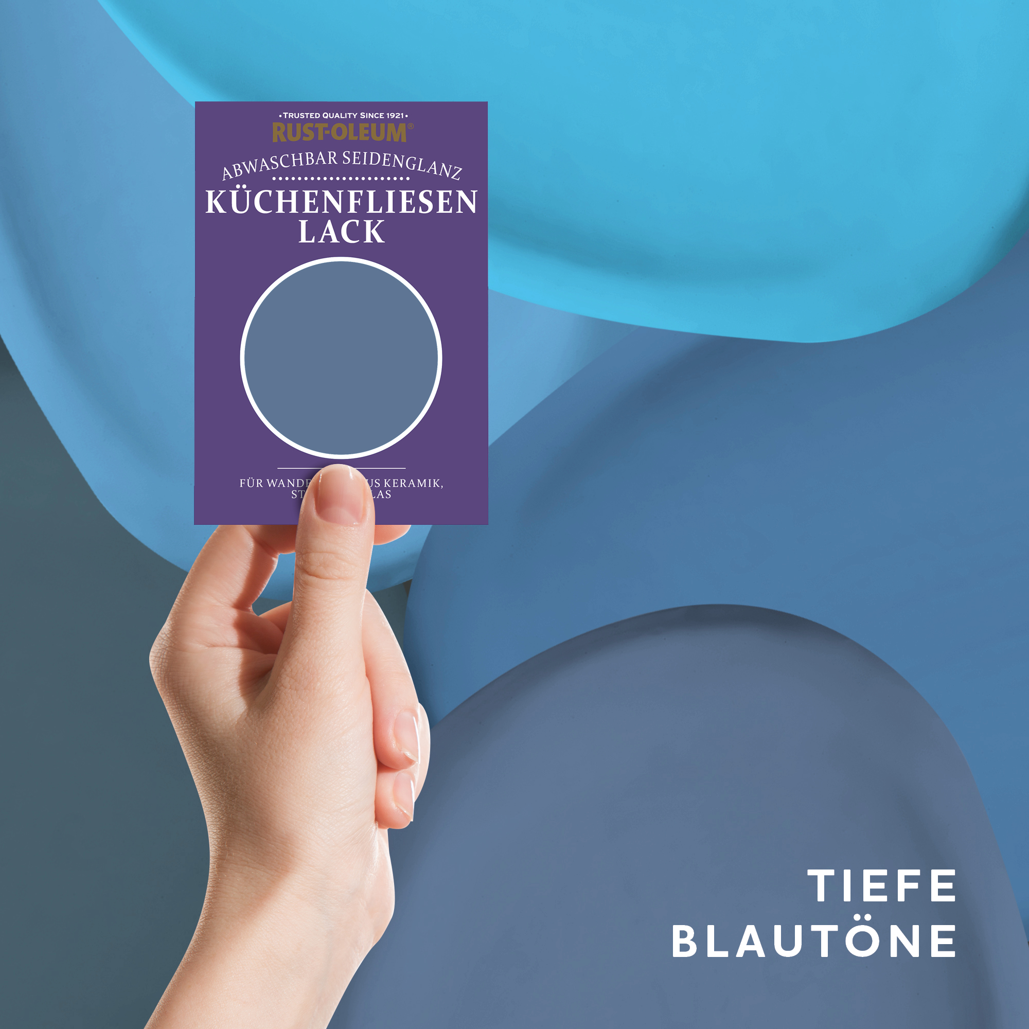 Küchenfliesen Testerbox - Tiefe Blautöne