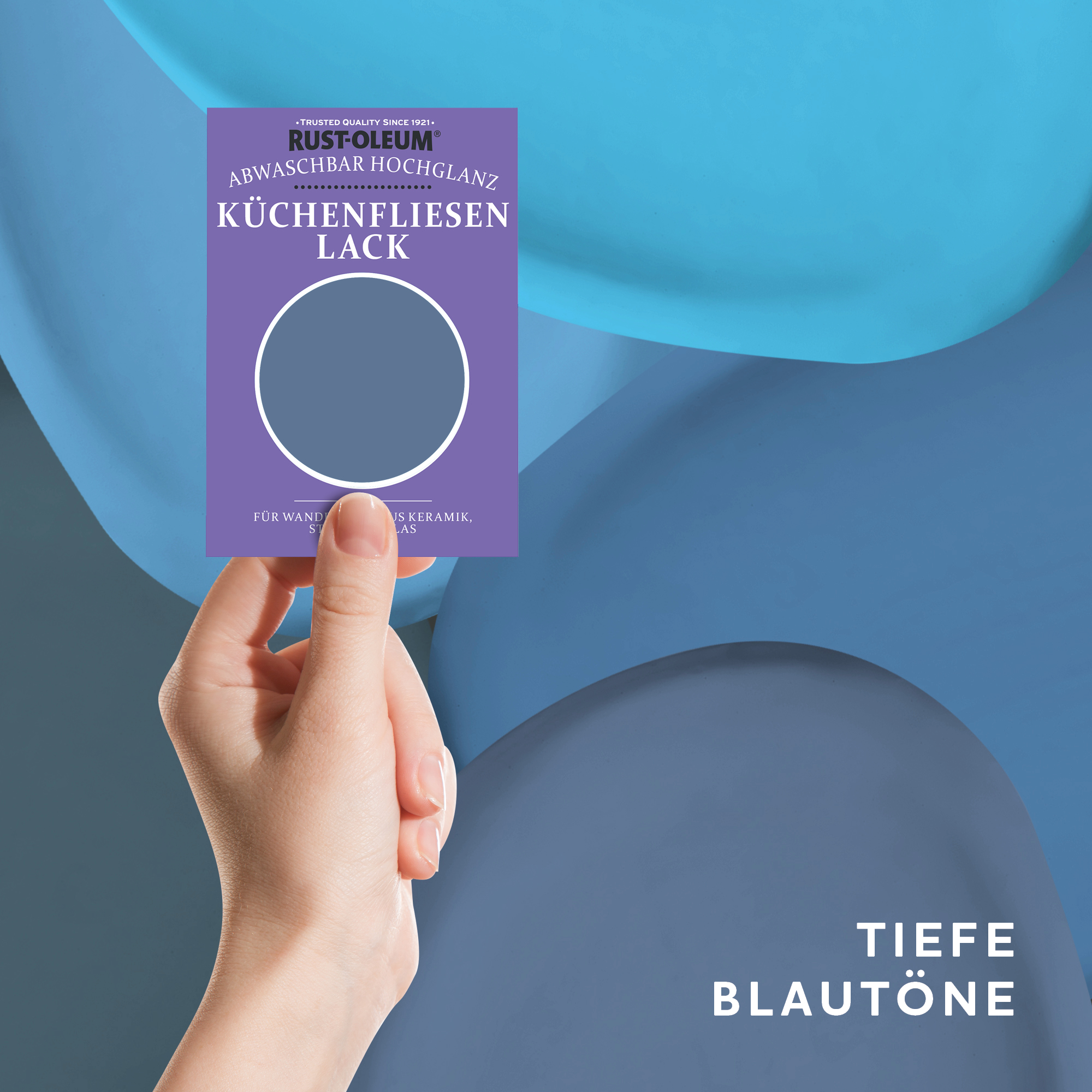 Küchenfliesen Testerbox - Tiefe Blautöne