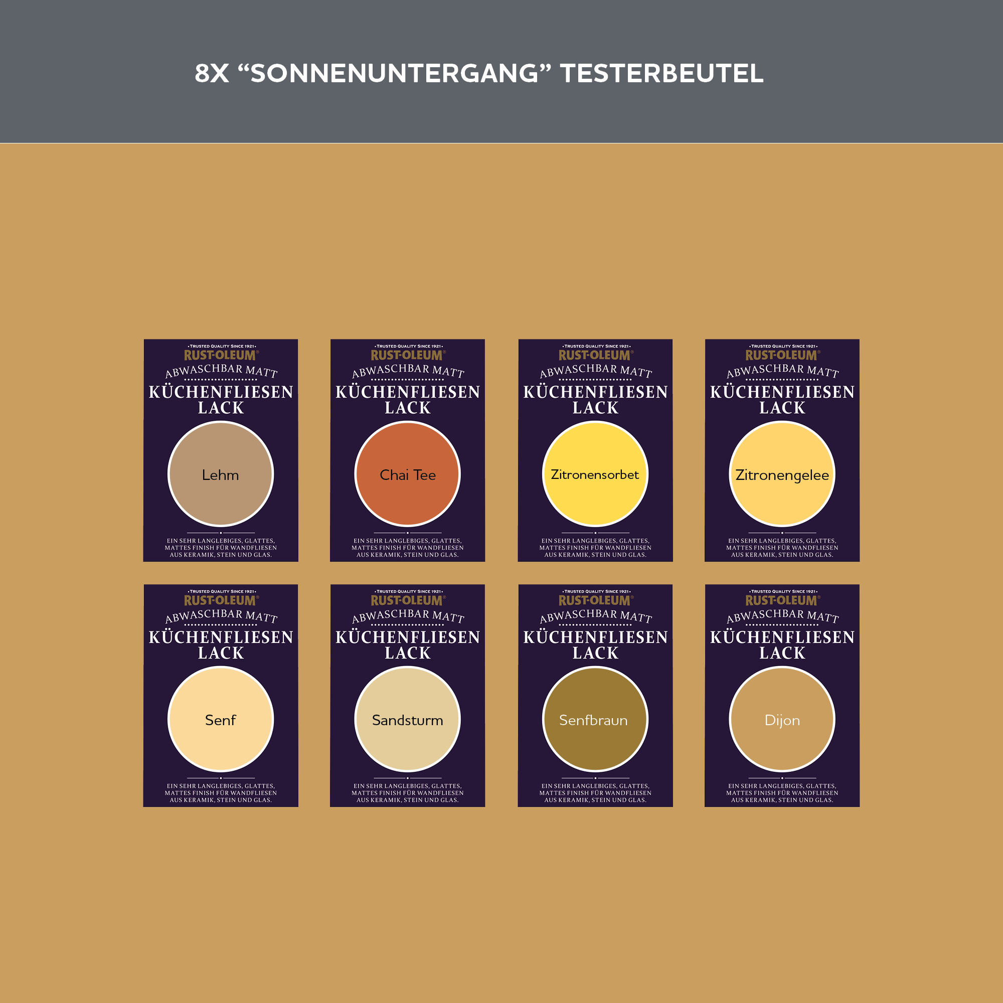 Küchenfliesen Testerbox  -  Sonnenuntergang