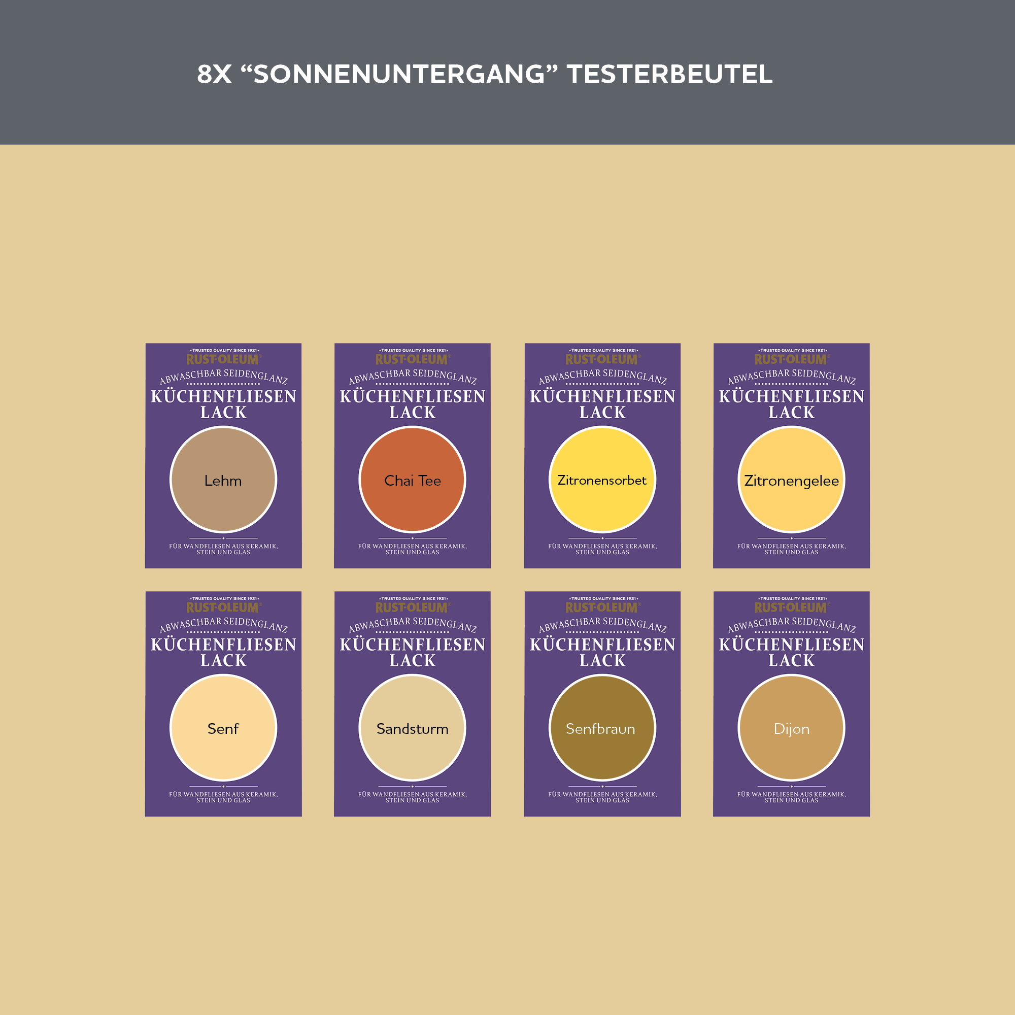 Küchenfliesen Testerbox  -  Sonnenuntergang