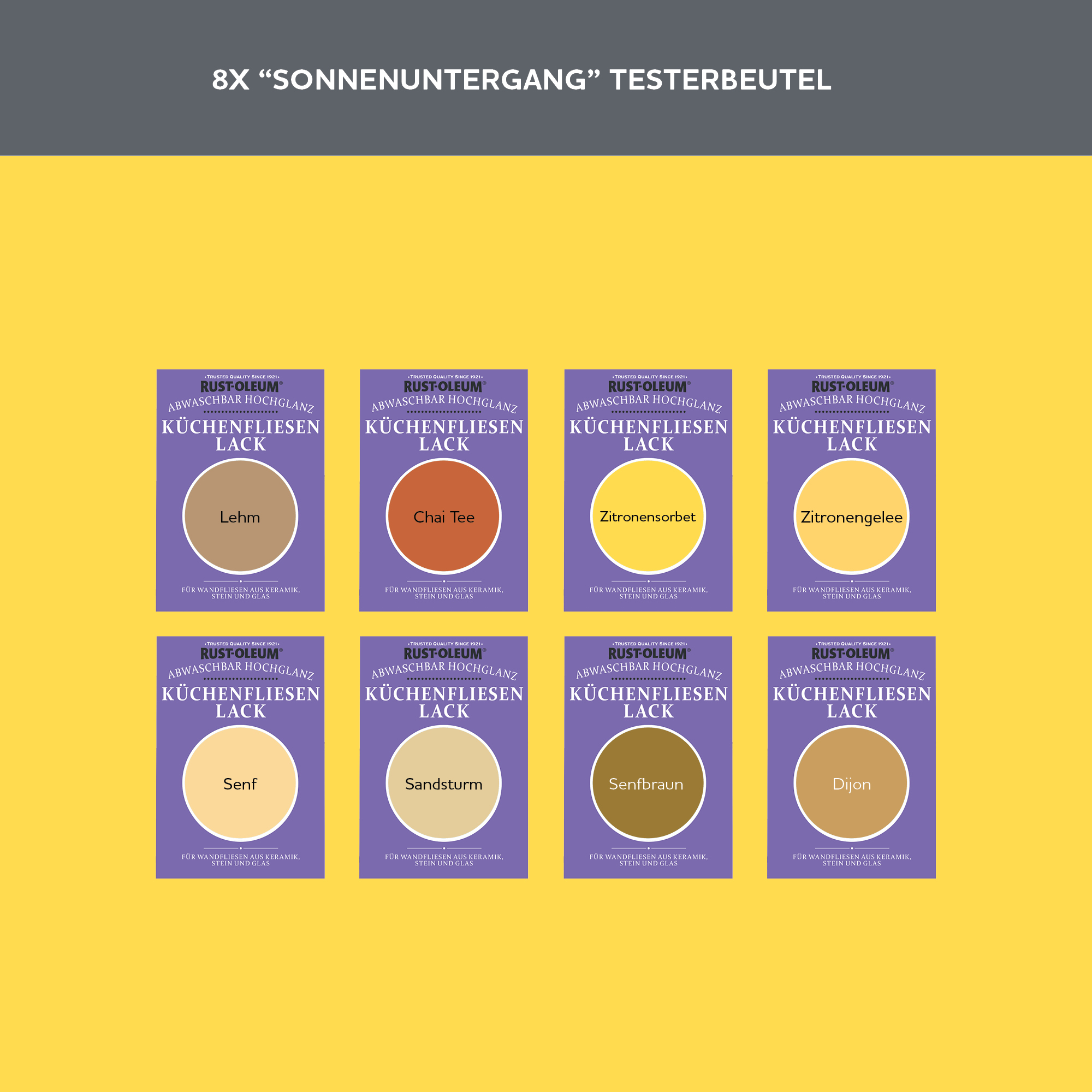 Küchenfliesen Testerbox  -  Sonnenuntergang