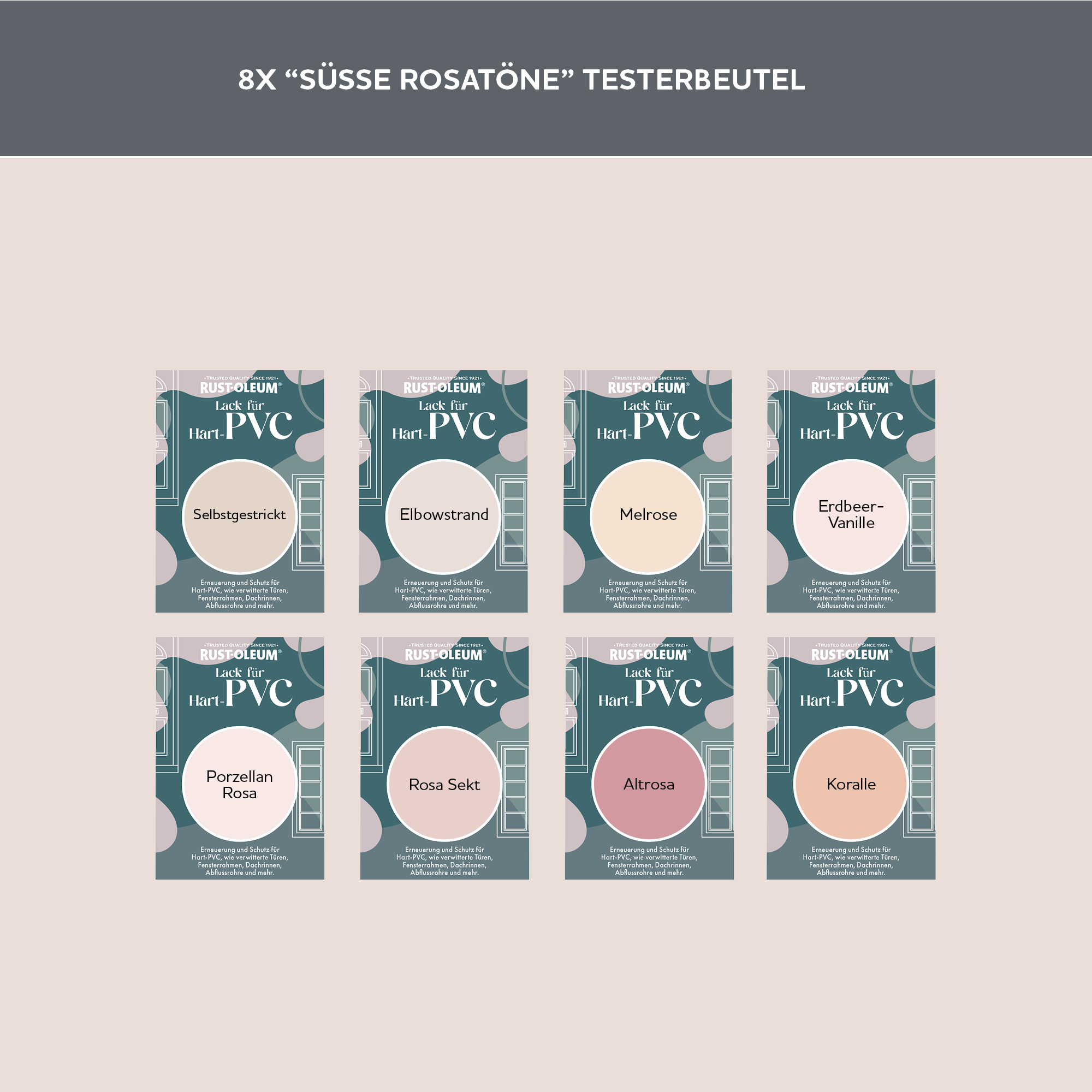 PVC-Lack Testerbox  -  Süße Rosatöne