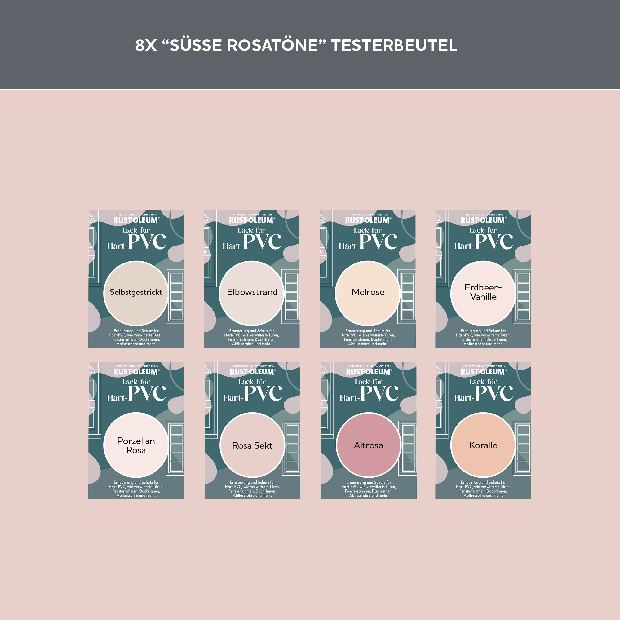 PVC-Lack Testerbox  -  Süße Rosatöne