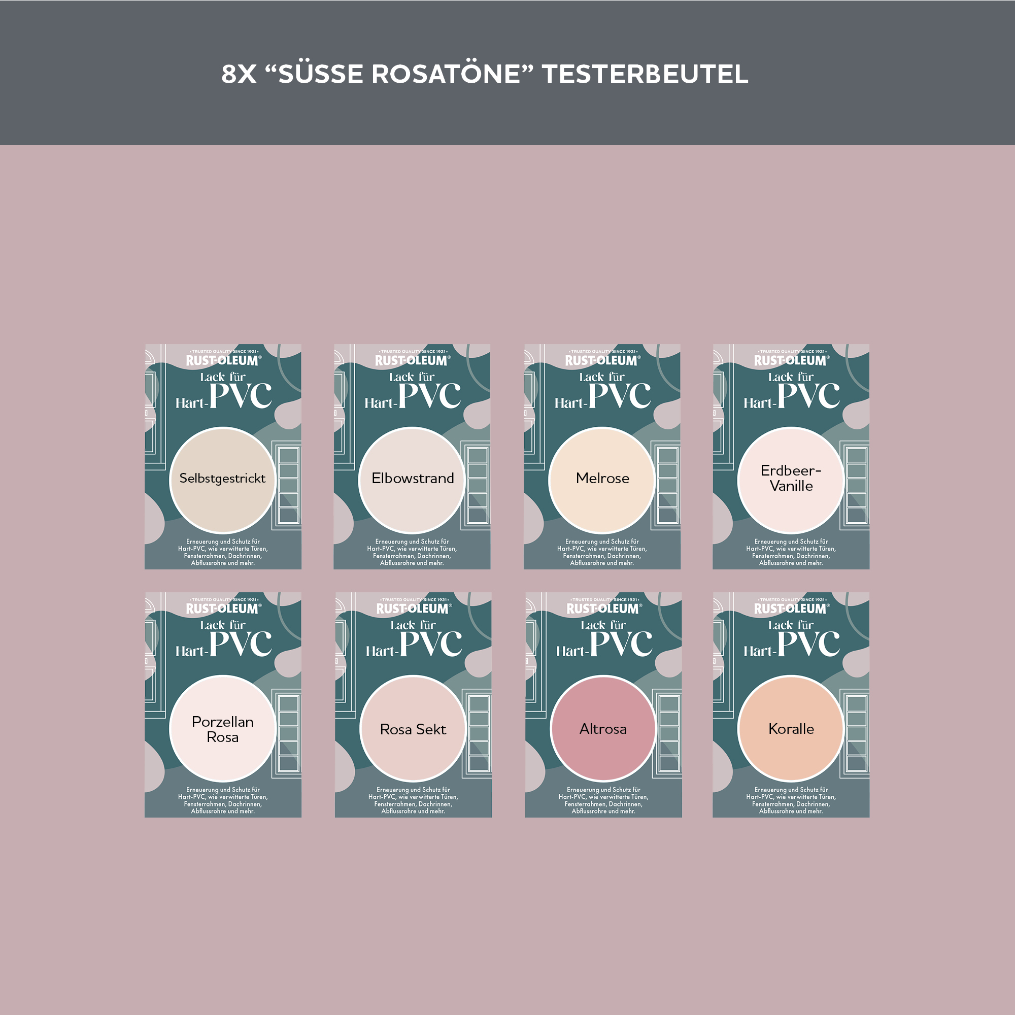 PVC-Lack Testerbox  -  Süße Rosatöne