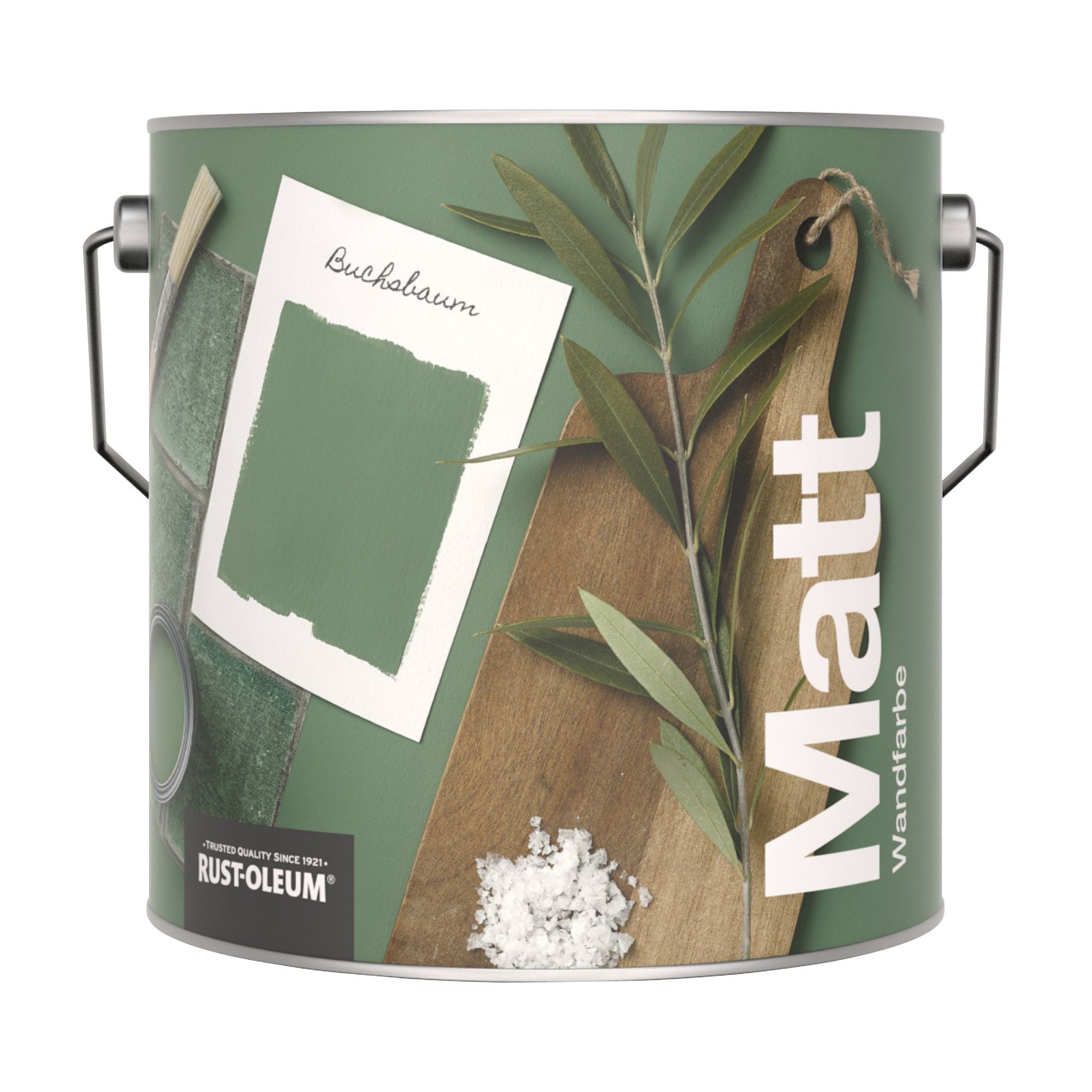 Abwaschbare matte Wandfarbe - Buchsbaum 2.5L