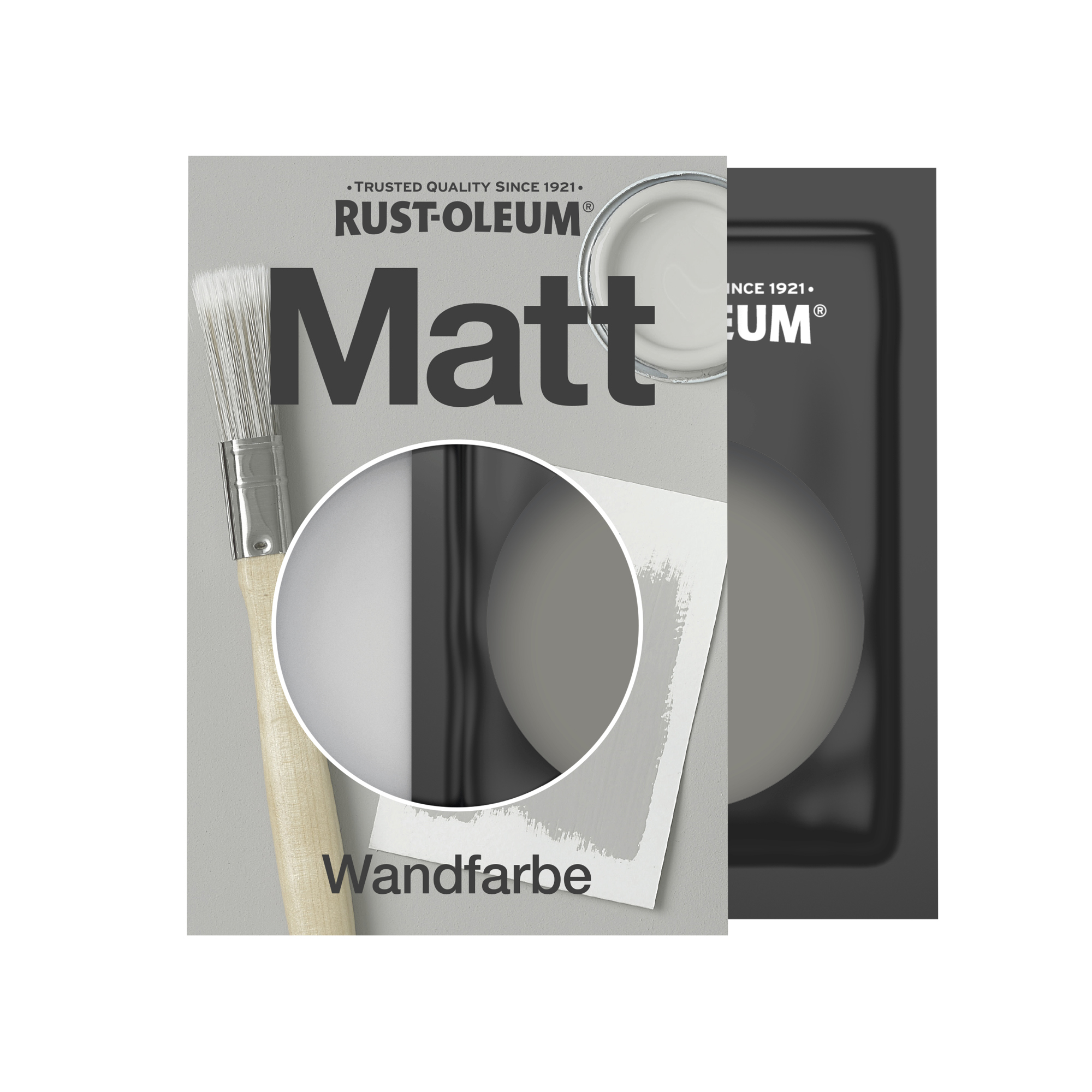 Abwaschbare matte Wandfarbe - Beton Grau 10ml