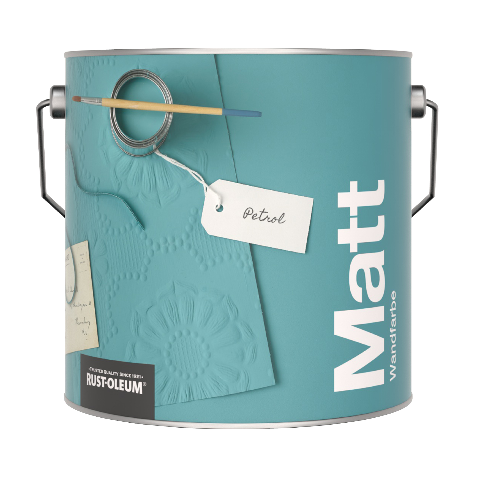 Abwaschbare matte Wandfarbe - Petrol 2.5L