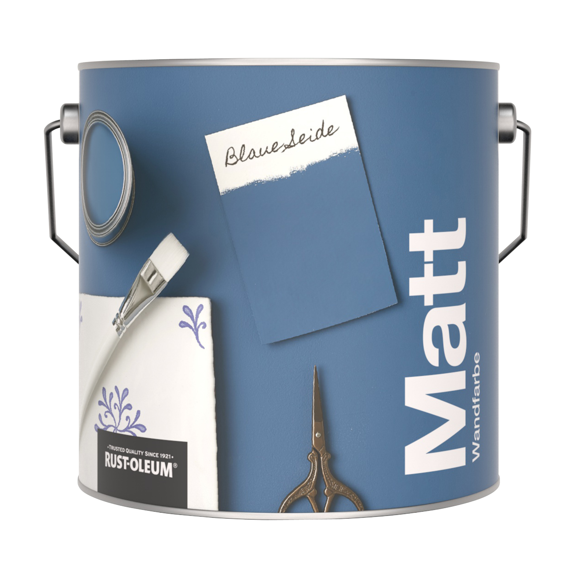 Abwaschbare matte Wandfarbe - Blaue Seide 2.5L