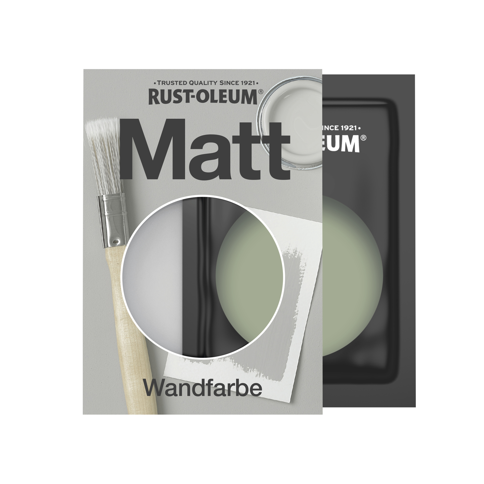 Abwaschbare matte Wandfarbe - Khaki Grün 10ml