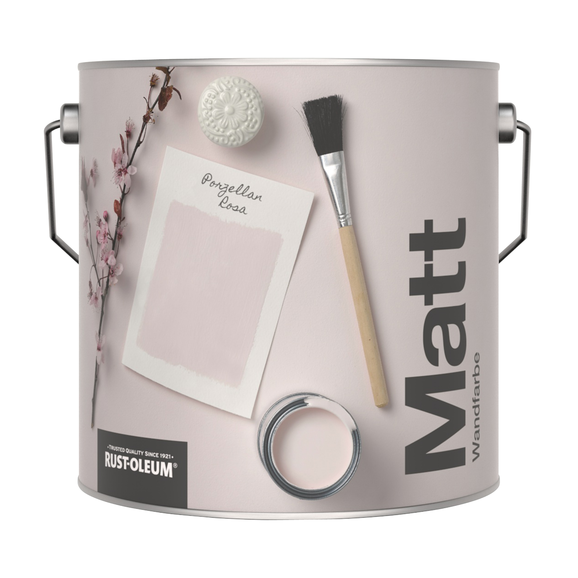 Abwaschbare matte Wandfarbe - Porzellan Rosa 2.5L
