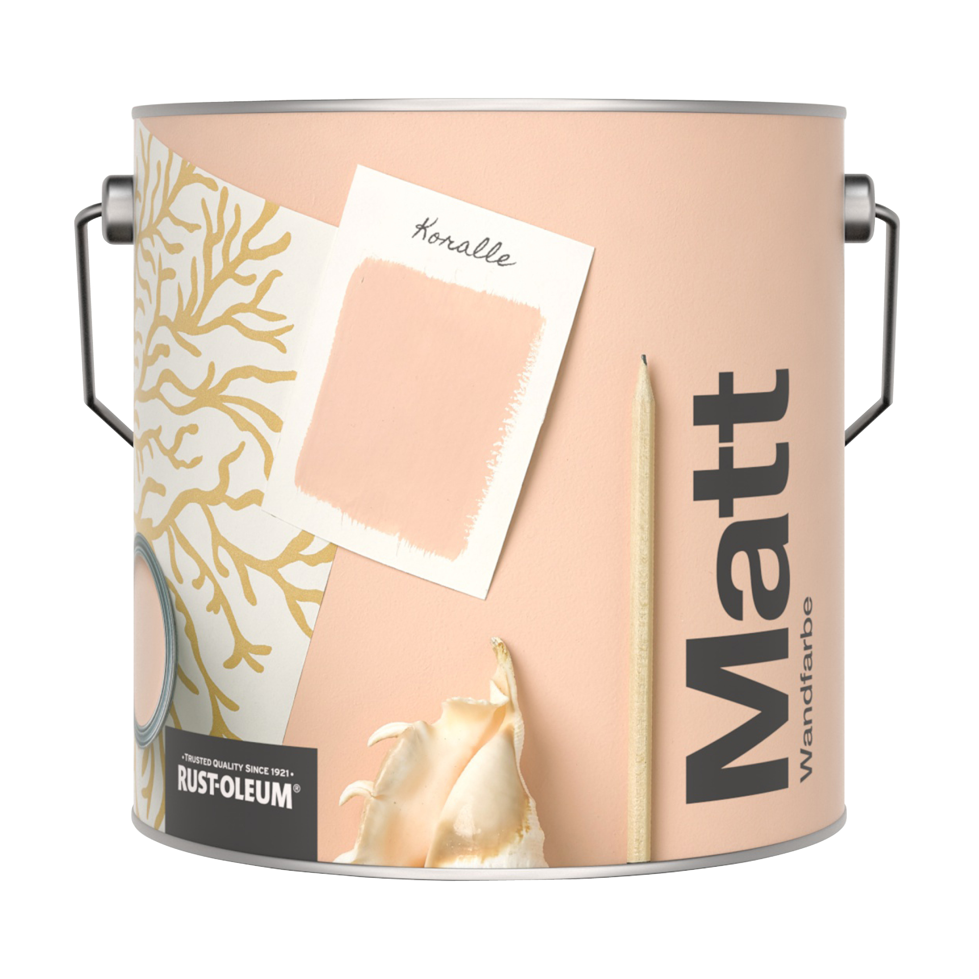 Abwaschbare matte Wandfarbe - Koralle 2.5L