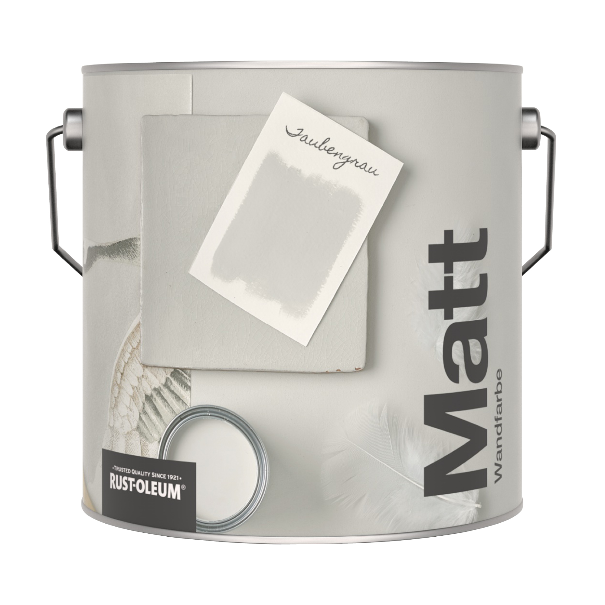 Abwaschbare matte Wandfarbe - Taubengrau 2.5L