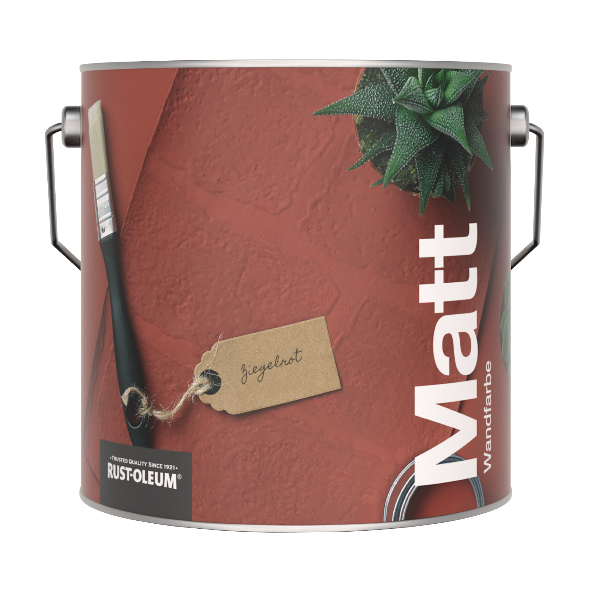 Abwaschbare matte Wandfarbe - Ziegelrot 2.5L