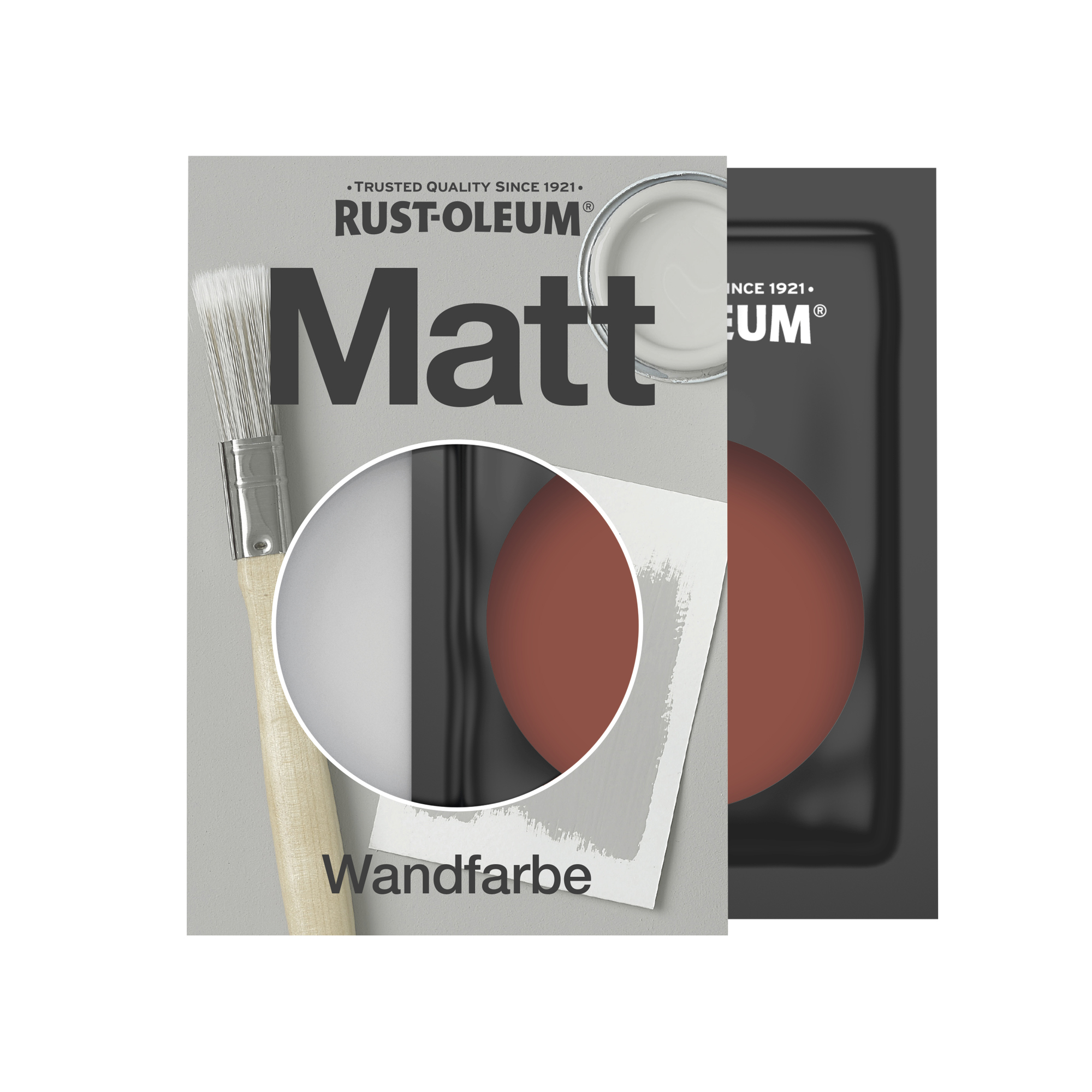 Abwaschbare matte Wandfarbe - Ziegelrot 10ml