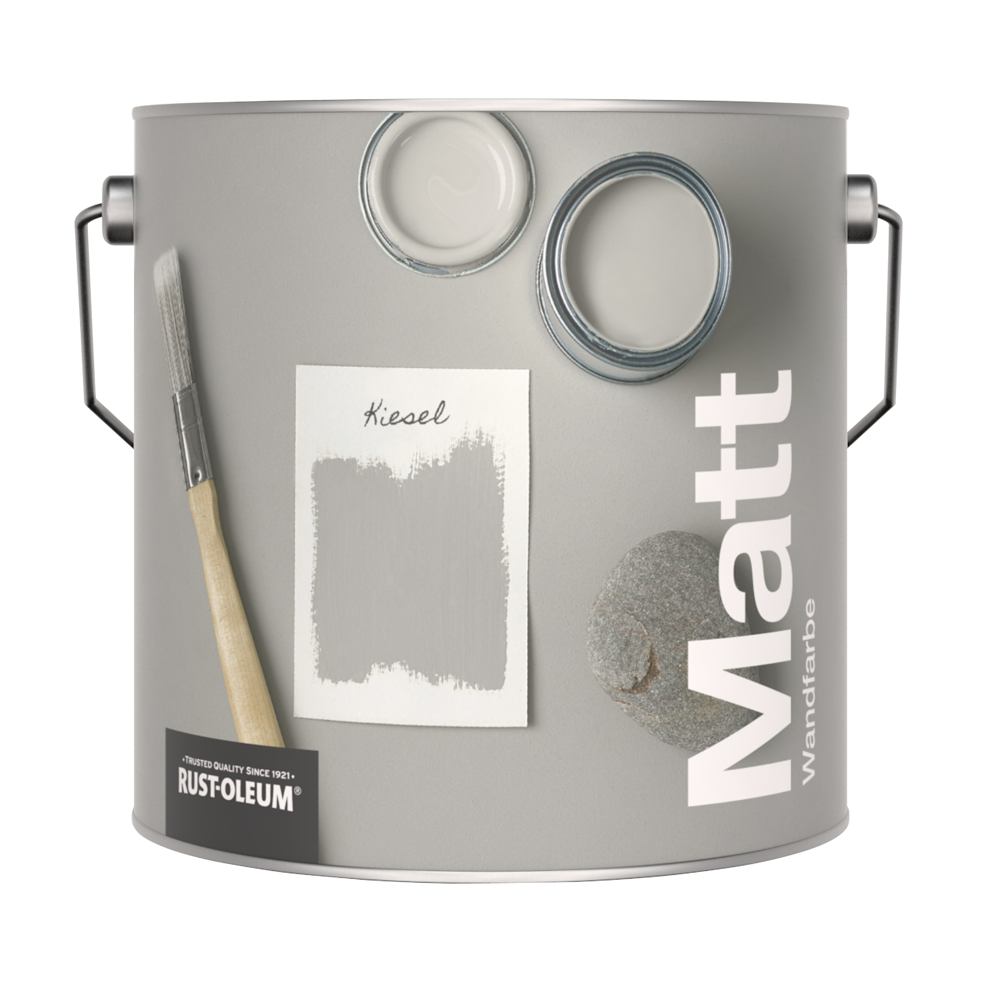 Abwaschbare matte Wandfarbe - Kiesel 2.5L