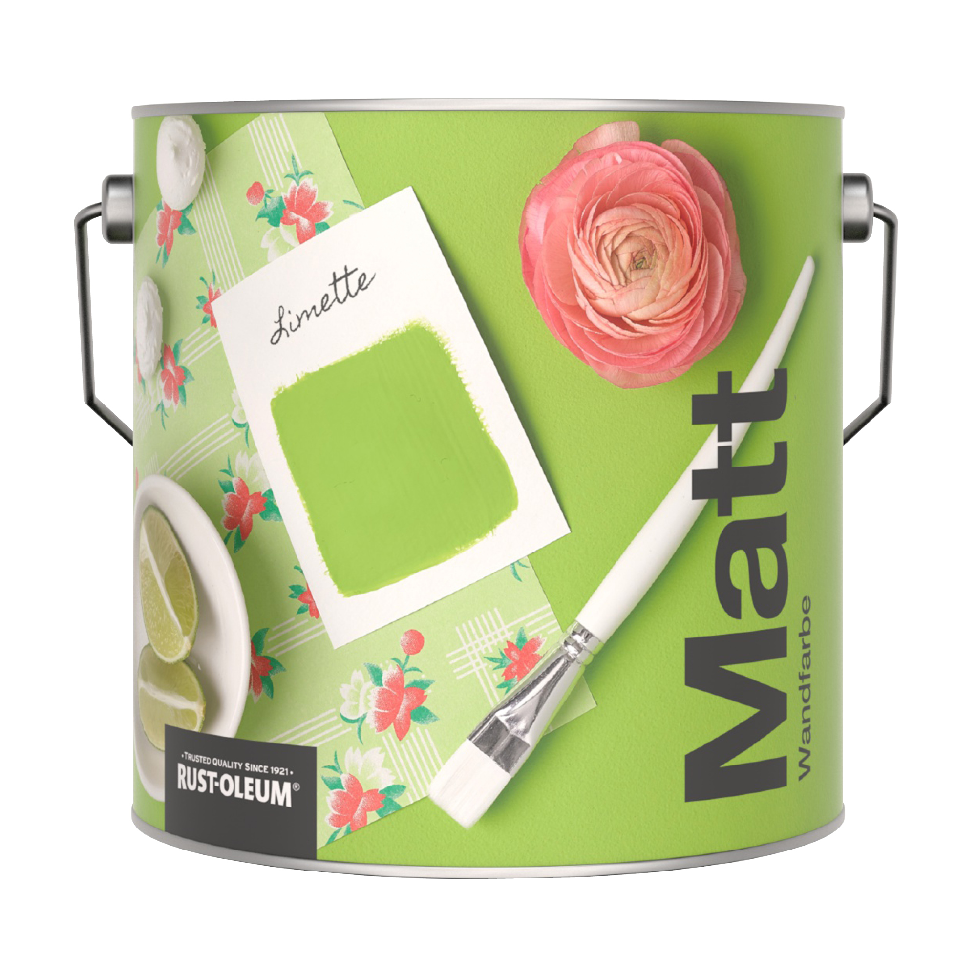 Abwaschbare matte Wandfarbe - Limette 2.5L