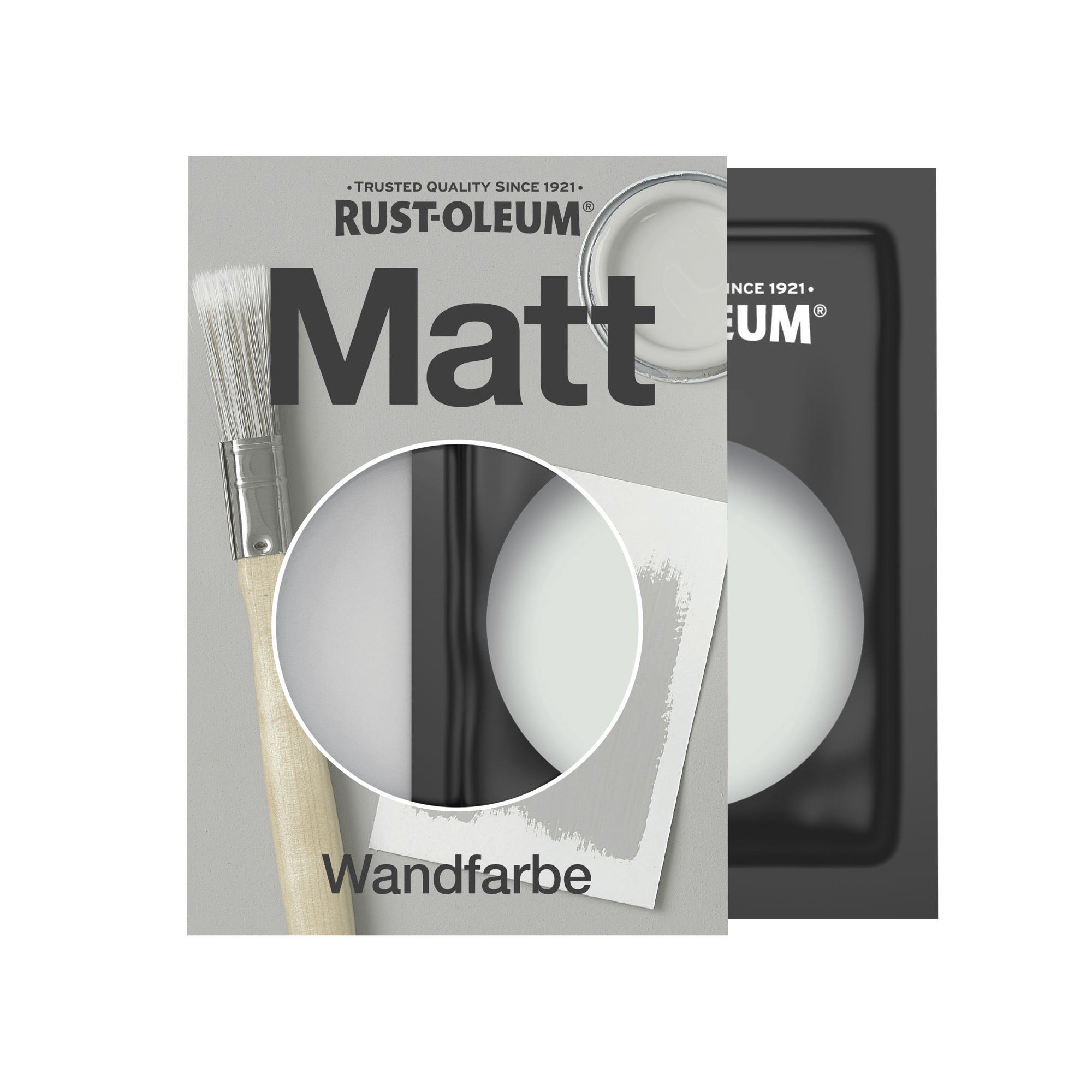 Abwaschbare matte Wandfarbe - Bibliothek Grau 10ml