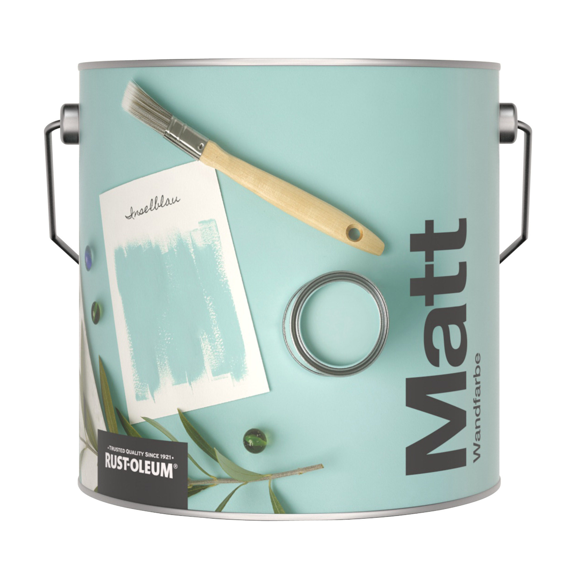 Abwaschbare matte Wandfarbe - Inselblau 2.5L
