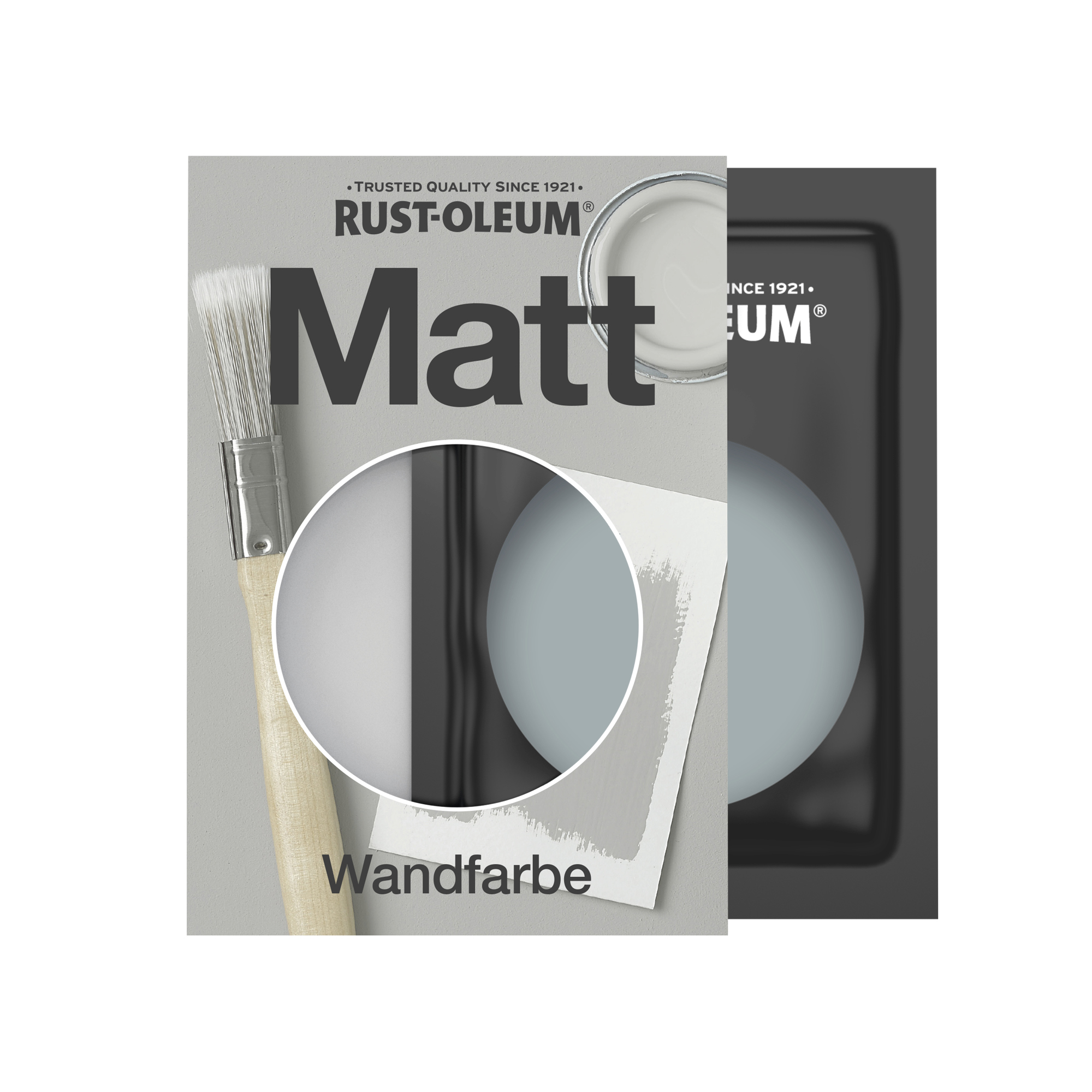 Abwaschbare matte Wandfarbe - Mineralgrau 10ml