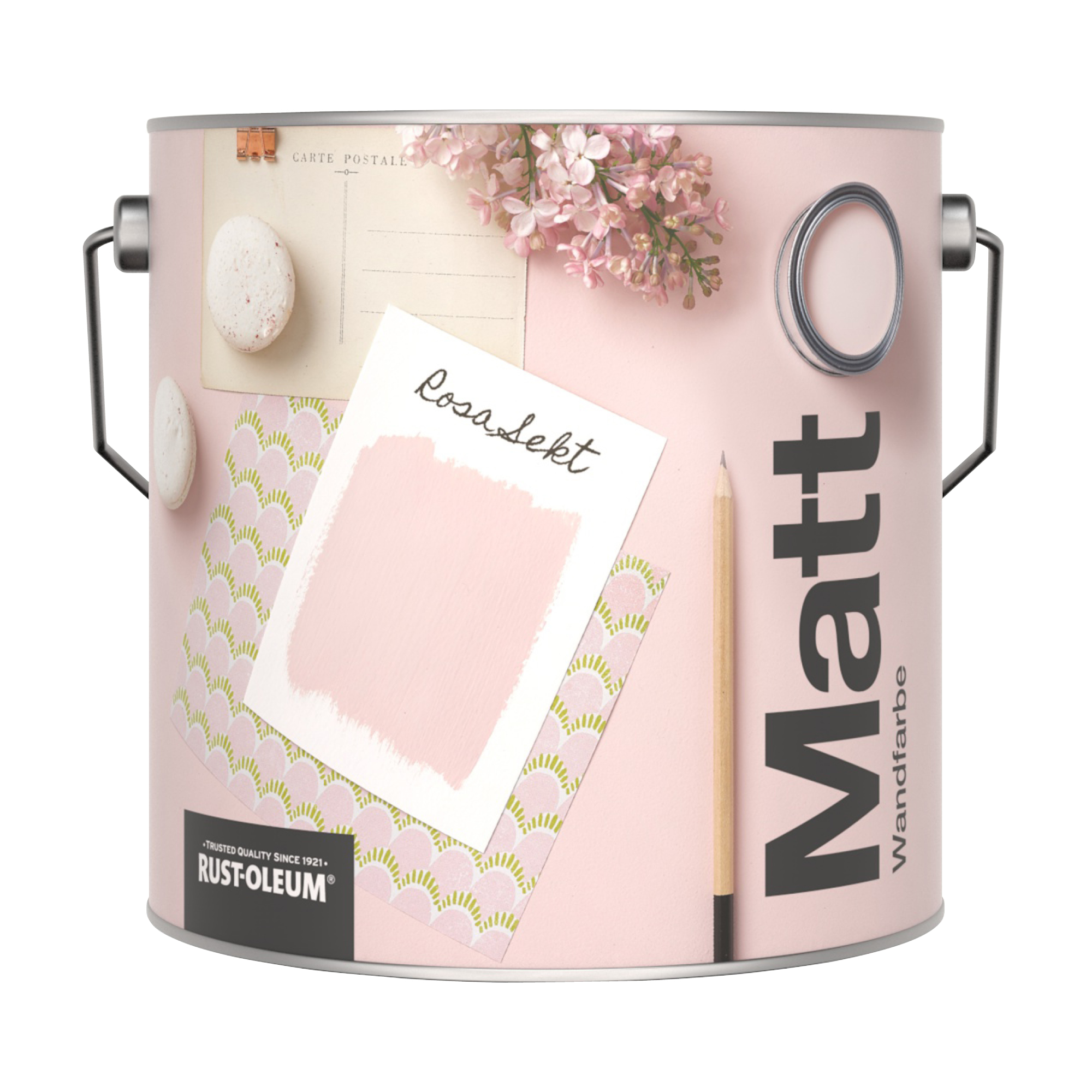 Abwaschbare matte Wandfarbe - Rosa Sekt 2.5L