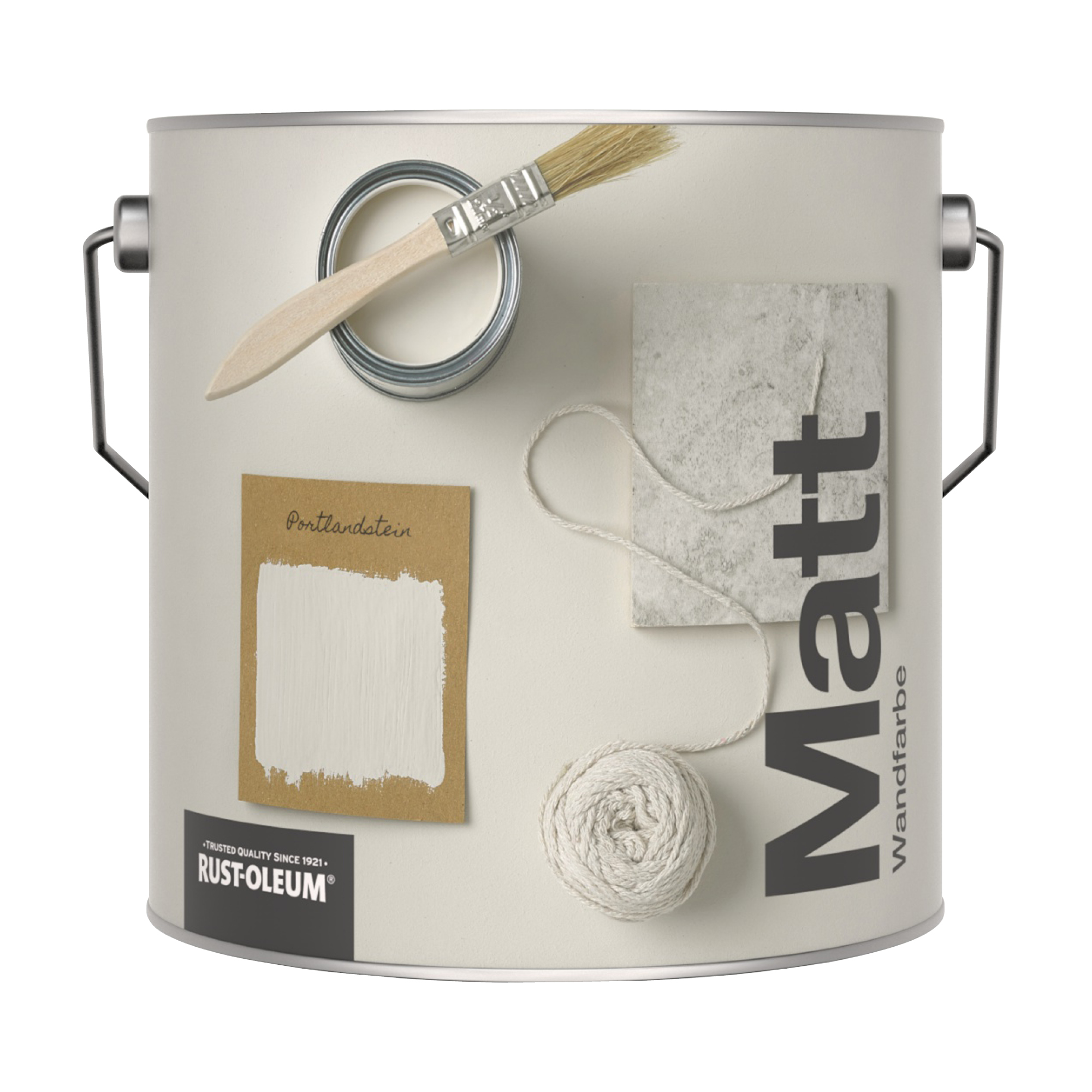 Abwaschbare matte Wandfarbe - Portlandstein 2.5L