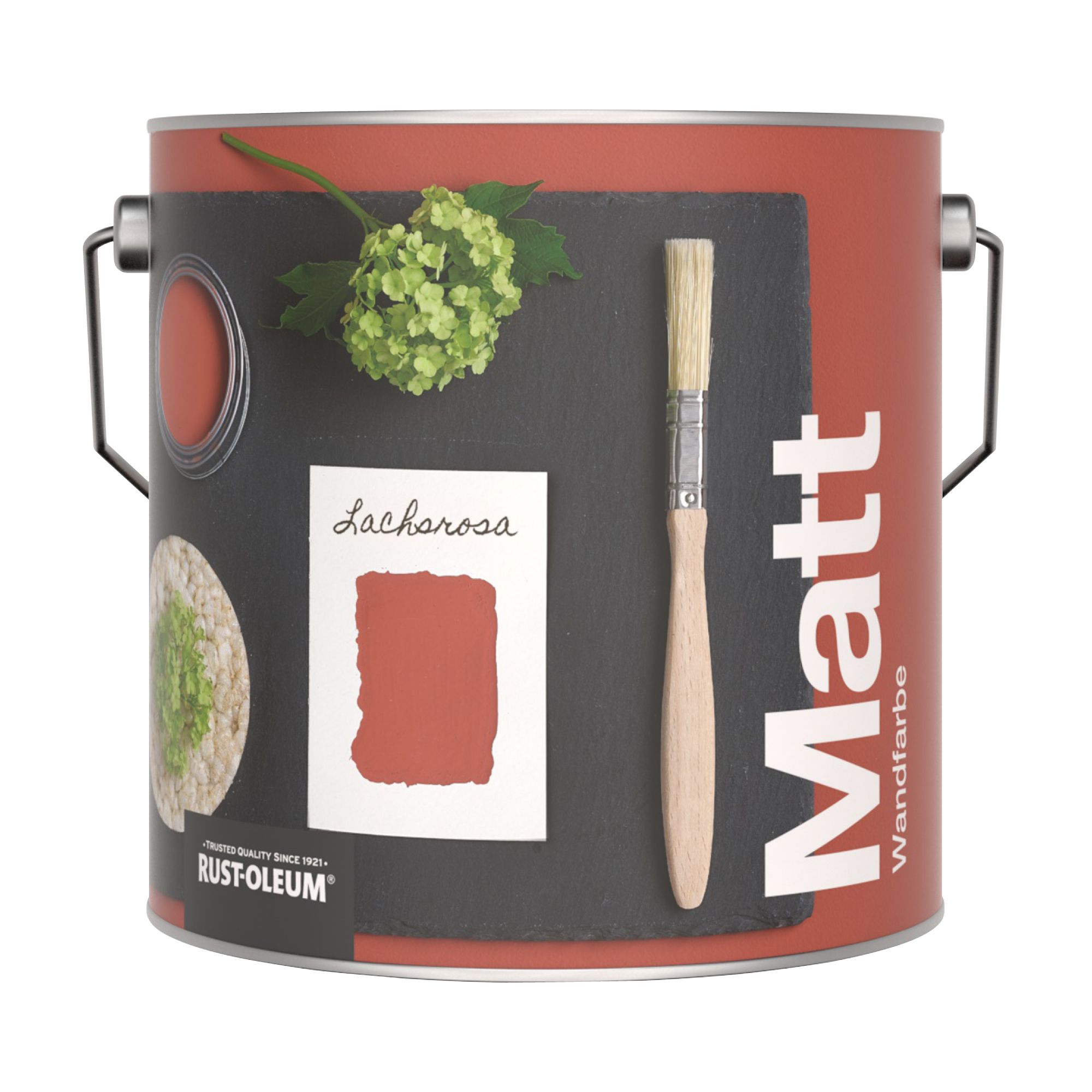 Abwaschbare matte Wandfarbe - Lachsrosa 2.5L