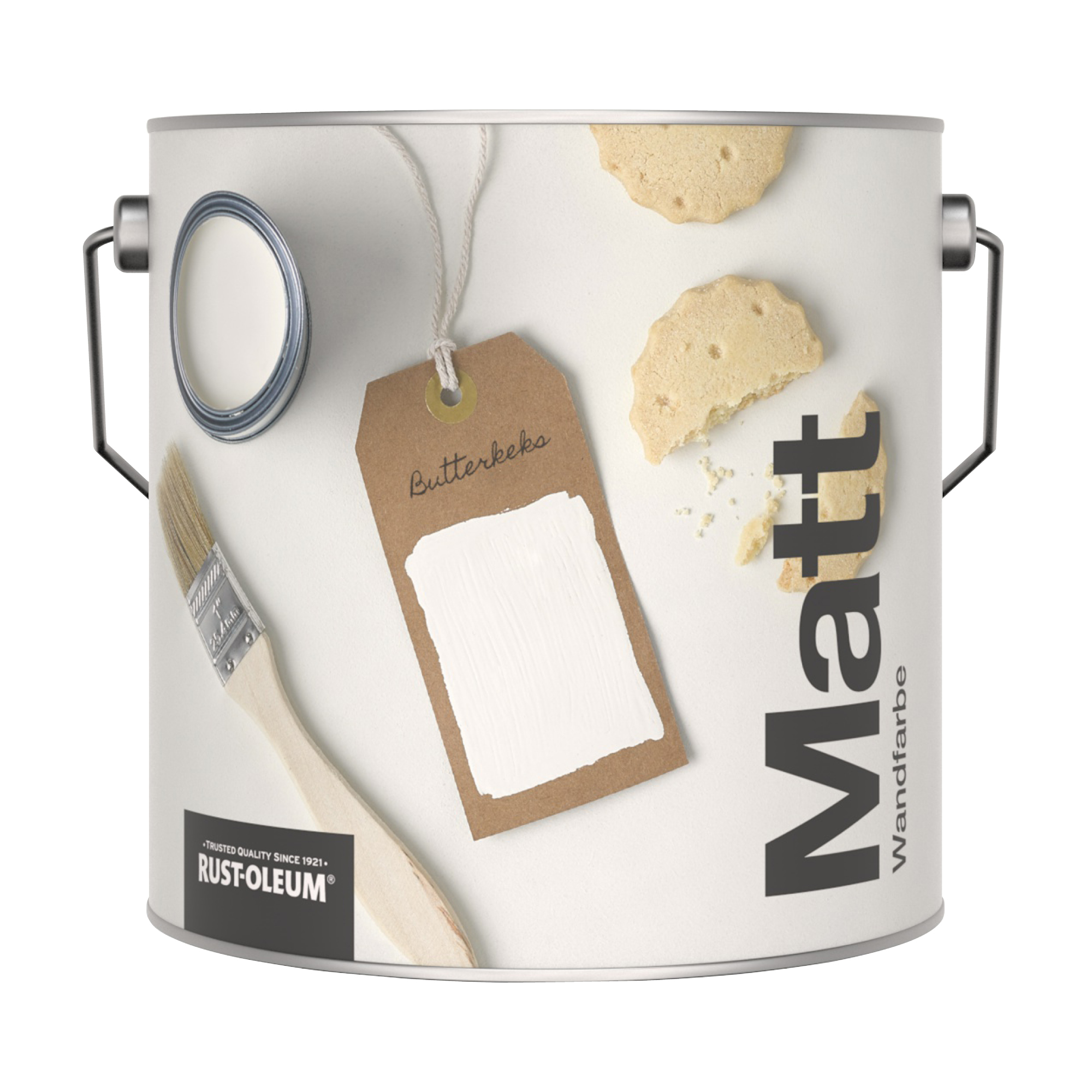 Abwaschbare matte Wandfarbe - Butterkeks 2.5L