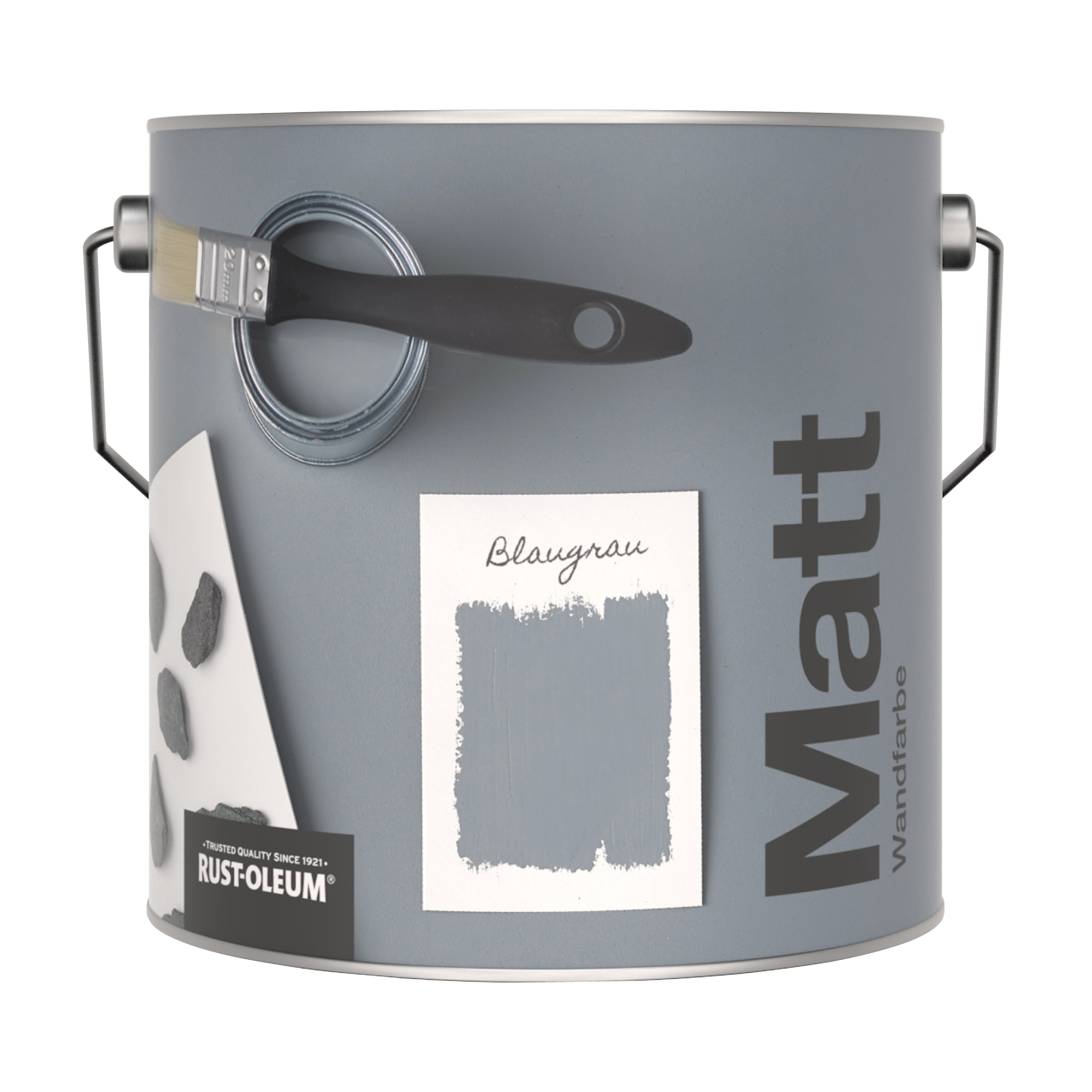 Abwaschbare matte Wandfarbe - Blaugrau 2.5L