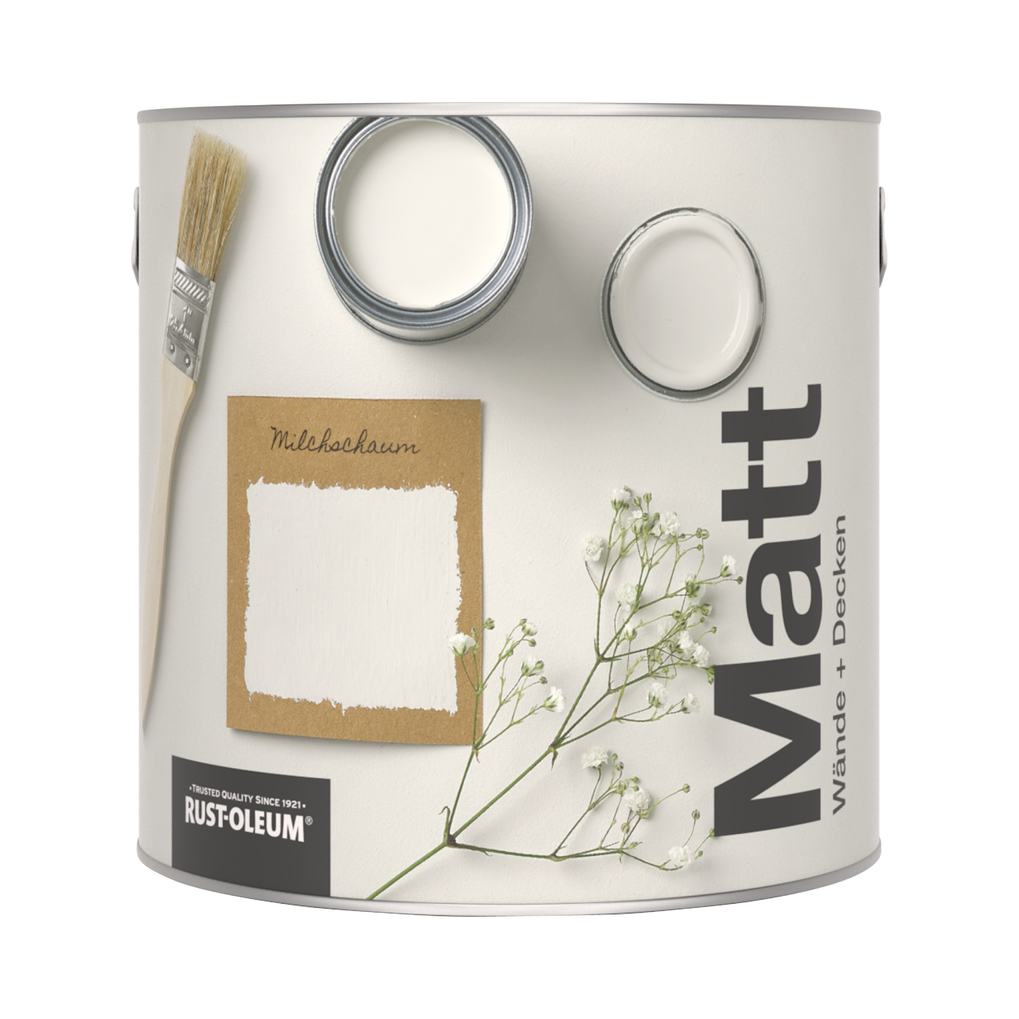 Abwaschbare matte Wandfarbe - Milchschaum 2.5L