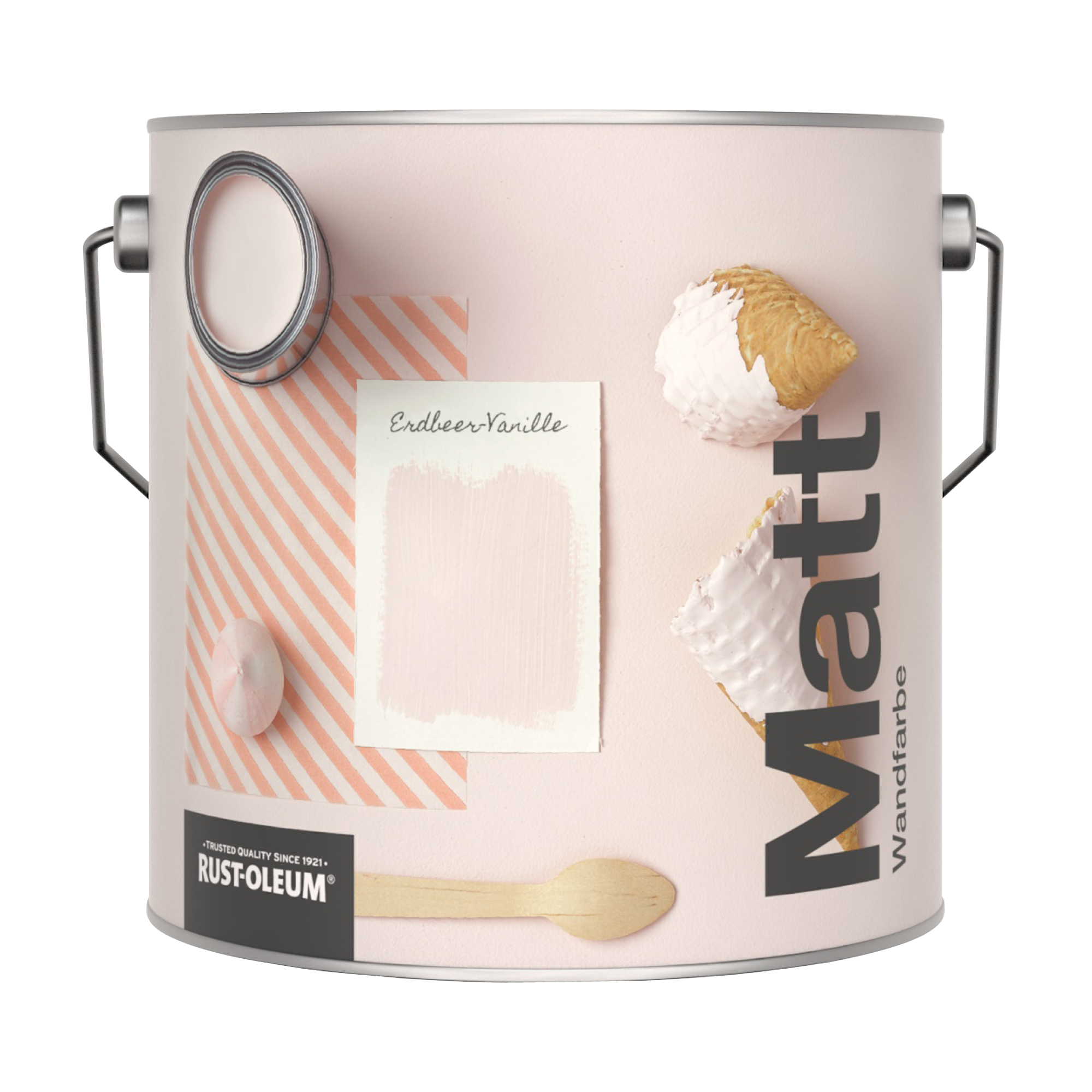 Abwaschbare matte Wandfarbe - Erdbeer-Vanille 2.5L