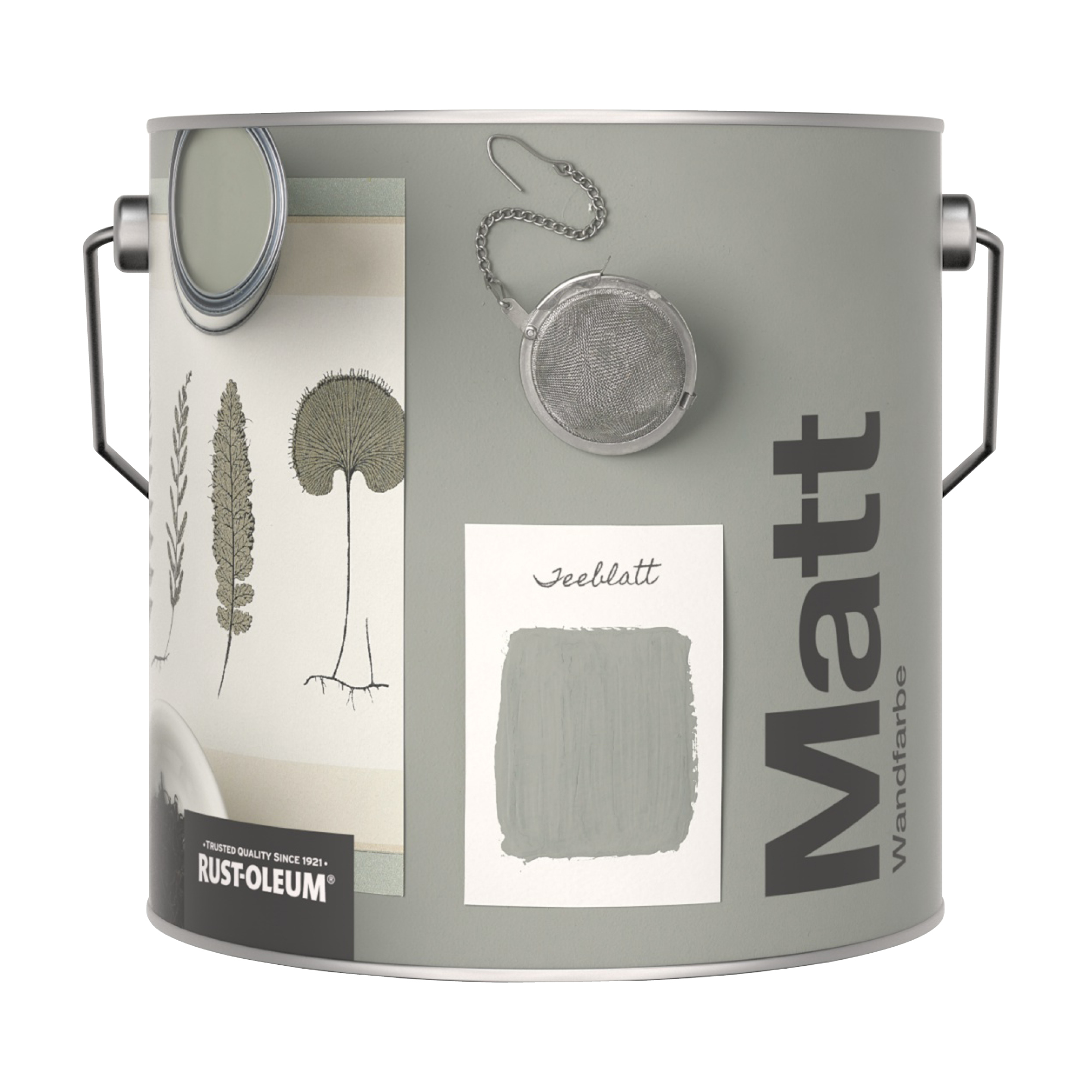 Abwaschbare matte Wandfarbe - Teeblatt 2.5L