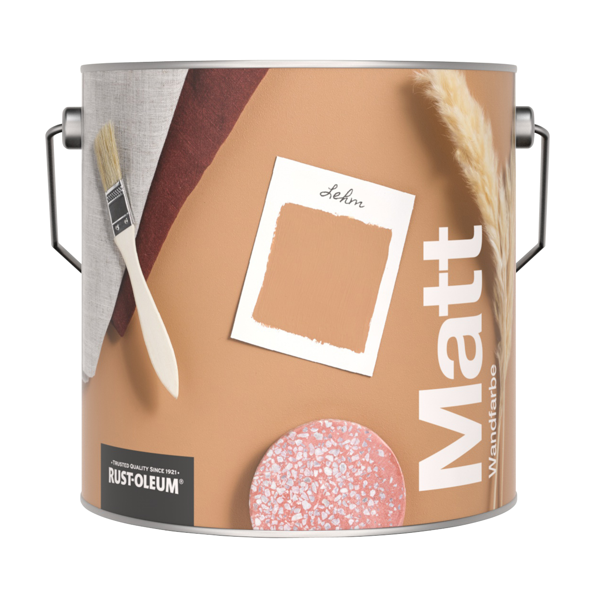 Abwaschbare matte Wandfarbe - Lehm 2.5L