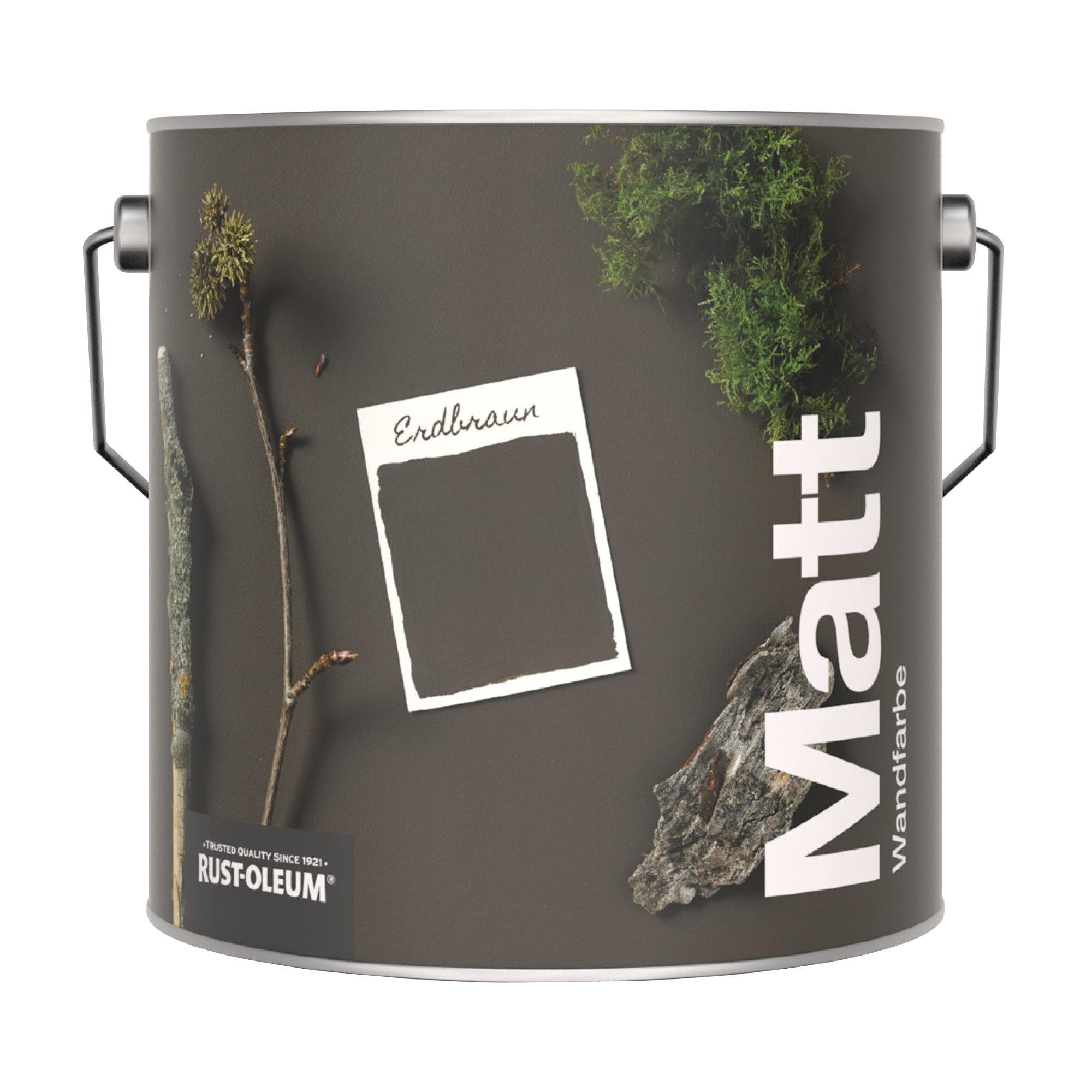 Abwaschbare matte Wandfarbe - Erdbraun 2.5L