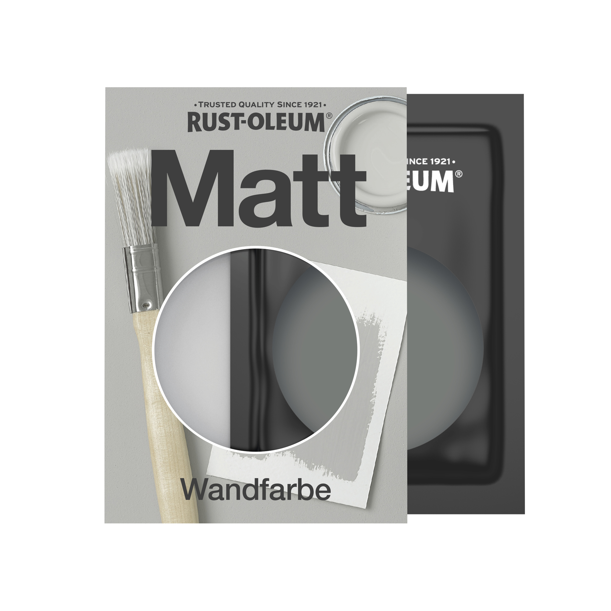 Abwaschbare matte Wandfarbe - Fackelgrau 10ml