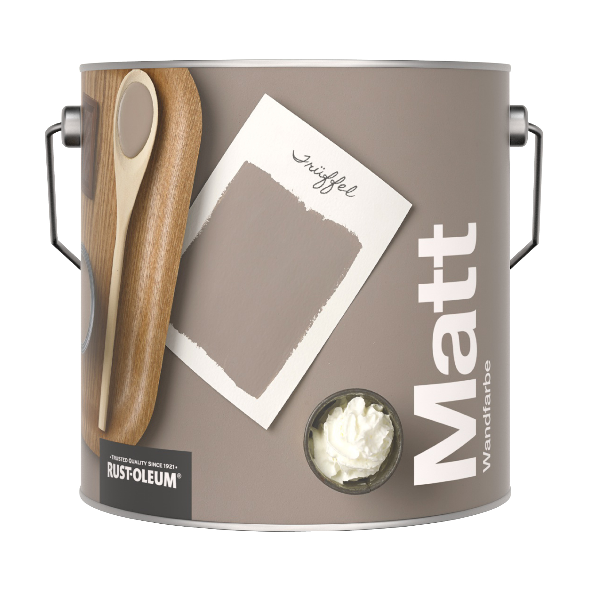 Abwaschbare matte Wandfarbe - Trüffel 2.5L