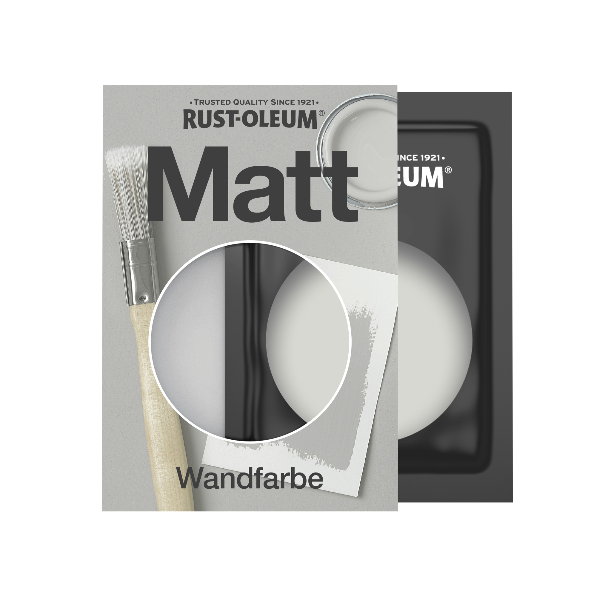 Abwaschbare matte Wandfarbe - Winter-Grau 10ml