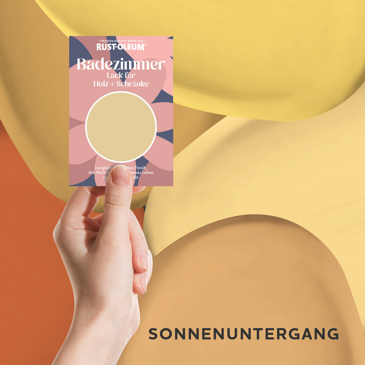 Badezimmer Holz und Schränke Testerbox  -  Sonnenuntergang