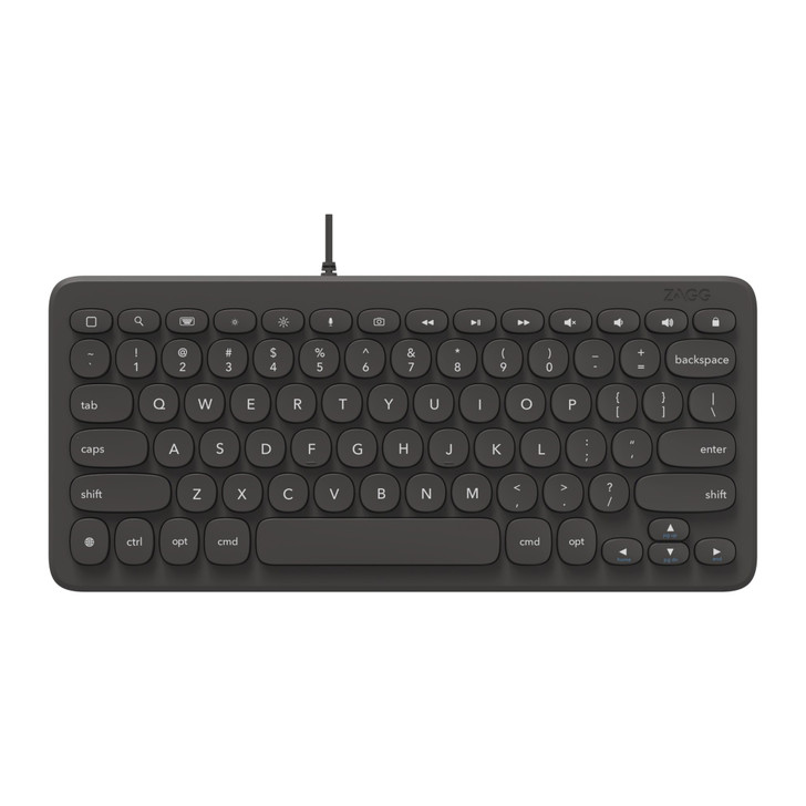 ZAGG Lightning Wired Keyboard 12inch - Black - 15-12082