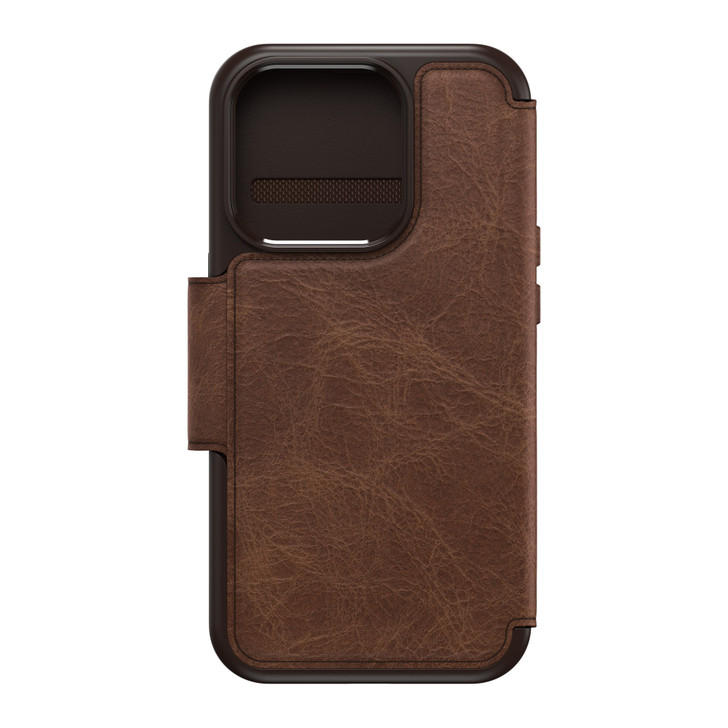 iPhone 15 Pro Otterbox Strada Leather Folio Case - Brown (Espresso) - 15-11756