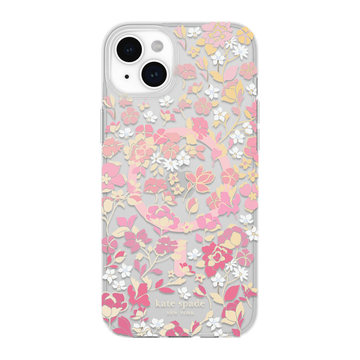 iPhone 15 Plus/14 Plus Kate Spade Protective Hardshell MagSafe Case - Flowerbed - 15-12019