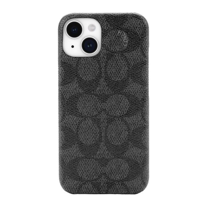 iPhone 15/14/13 Coach Slim Wrap Signature C Case - Charcoal - 15-12444