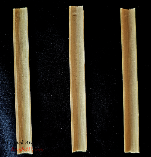 Pre-gouged pieces of cane, ~.70-.75mm center thickness