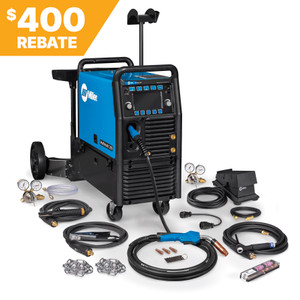 Multimatic 255 Multiprocess Welder w/ EZ-Latch Dual Cylinder Running Gear & TIG Kit - 208-575V (951768)