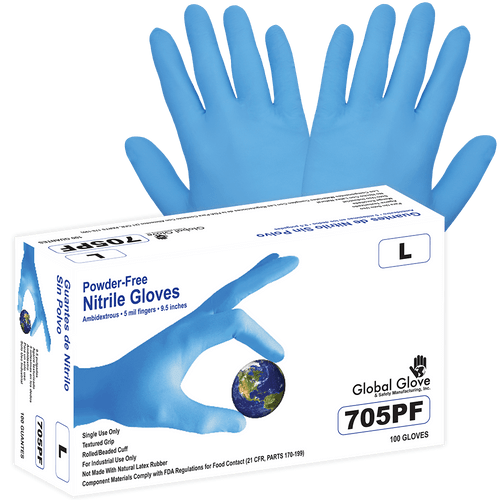 5Mil Disposable Gloves 100/Box (705PF)