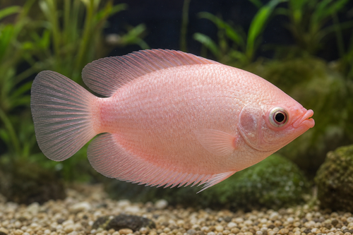 Pink Kissing Gourami - Sm — Generated representative illustration. Not actual stock or measured-size evidence. LOP asset 9bdad4f9-9aac-4127-8eb1-53de14e671d7