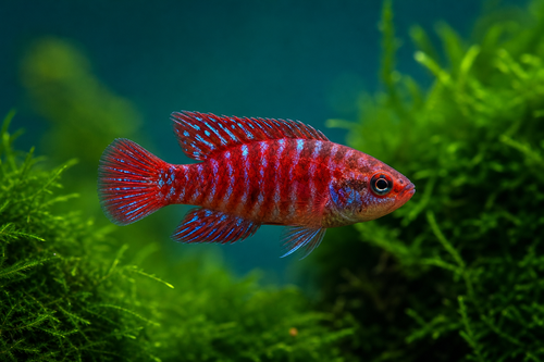 Red Badis Dario — Generated representative illustration. Not actual stock or measured-size evidence. LOP asset 7a7f0c1b-c758-41ec-bd53-0beaf753b2f9