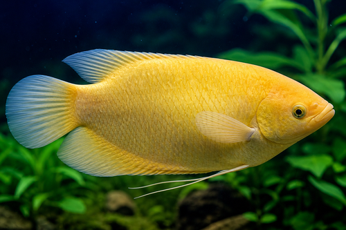 Golden Giant Gourami — Generated representative illustration. Not actual stock or measured-size evidence. LOP asset ed024517-1c25-4f88-ae57-2b06a6f6426a