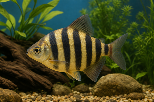 Six Barred Distichodus — Generated representative illustration. Not actual stock or measured-size evidence. LOP asset 3a84cb92-18e4-45fa-86ea-ce8e15a8c430