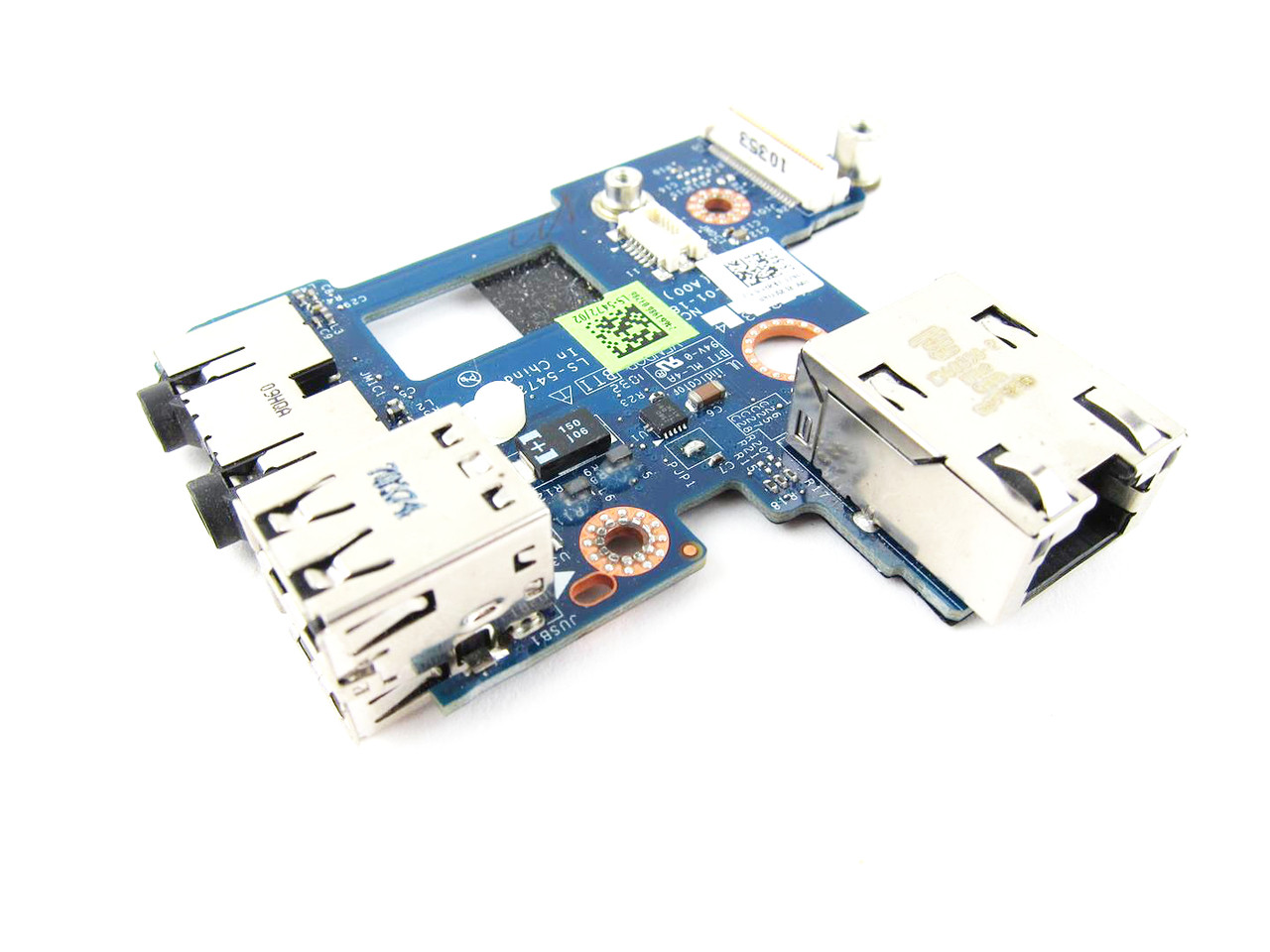 Dell Latitude E6410 Audio Ports / USB / RJ-45 Circuit Board for UMA Motherboard Integrated Intel Video - N3R3T